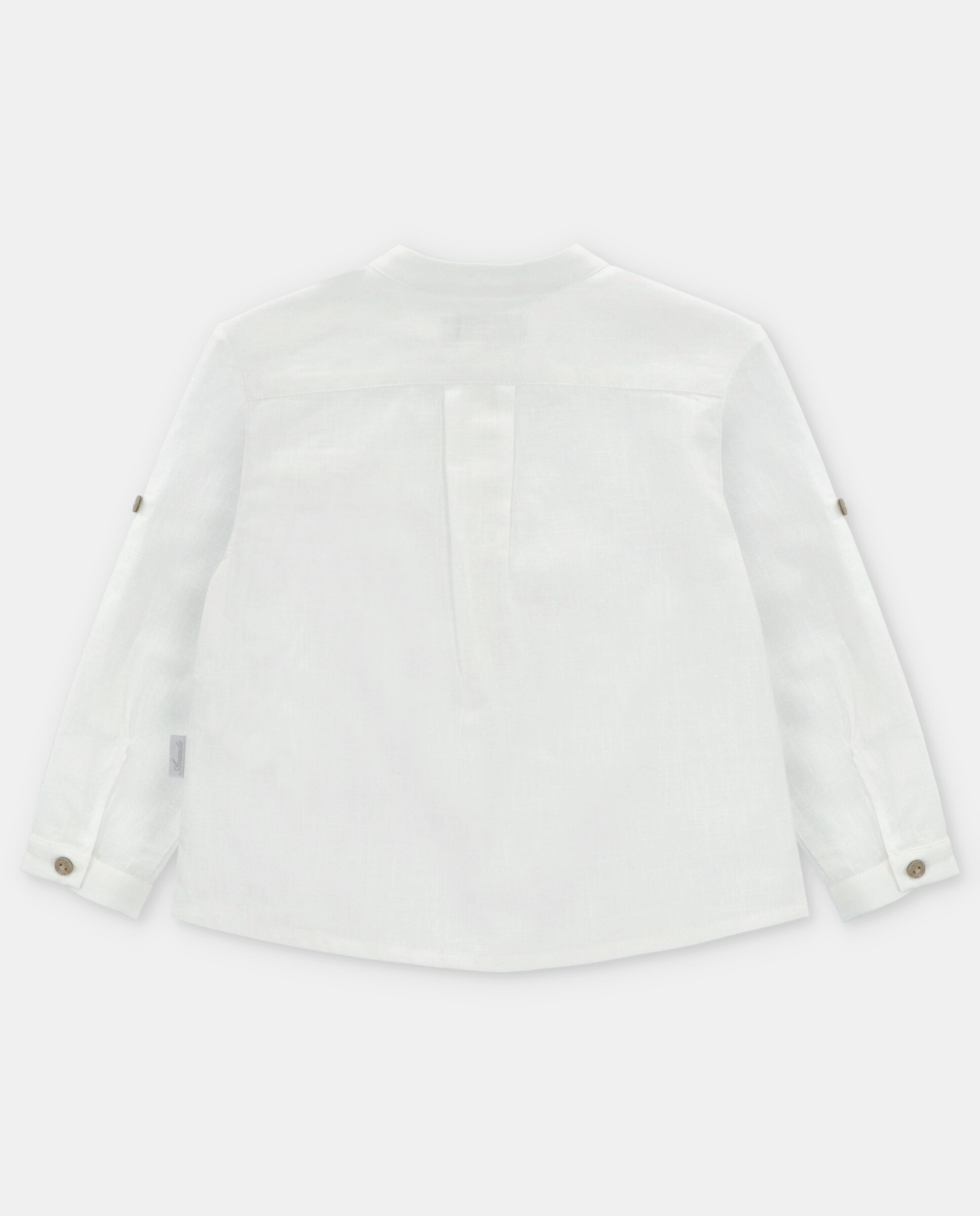 Camisa para Bebé de Manga Comprida com Gola À Padre Martín Aranda Natural-2