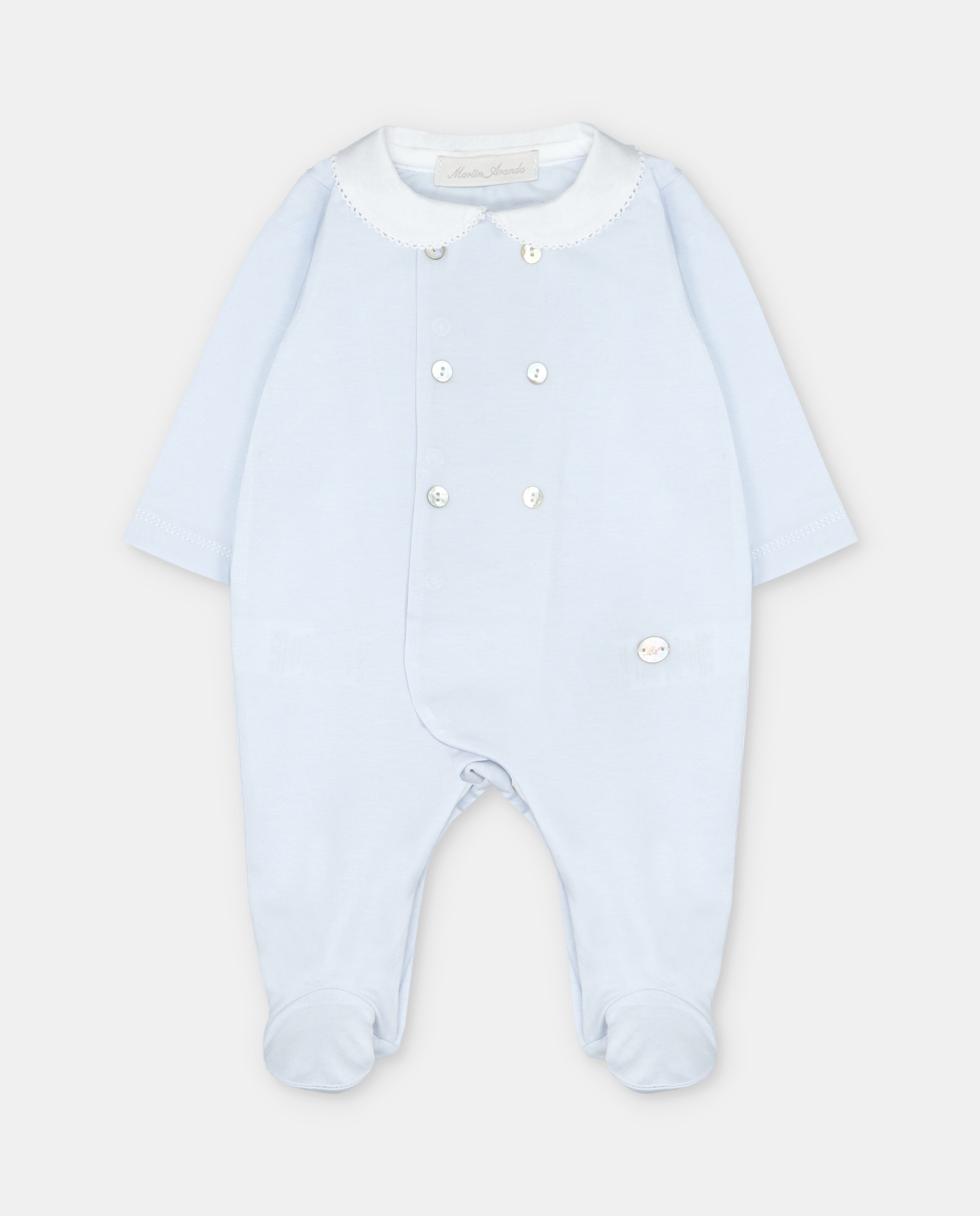 Imagem 0 de Pijama Pelele para Bebé Interlock com Abertura Frontal e Botões Decorativos