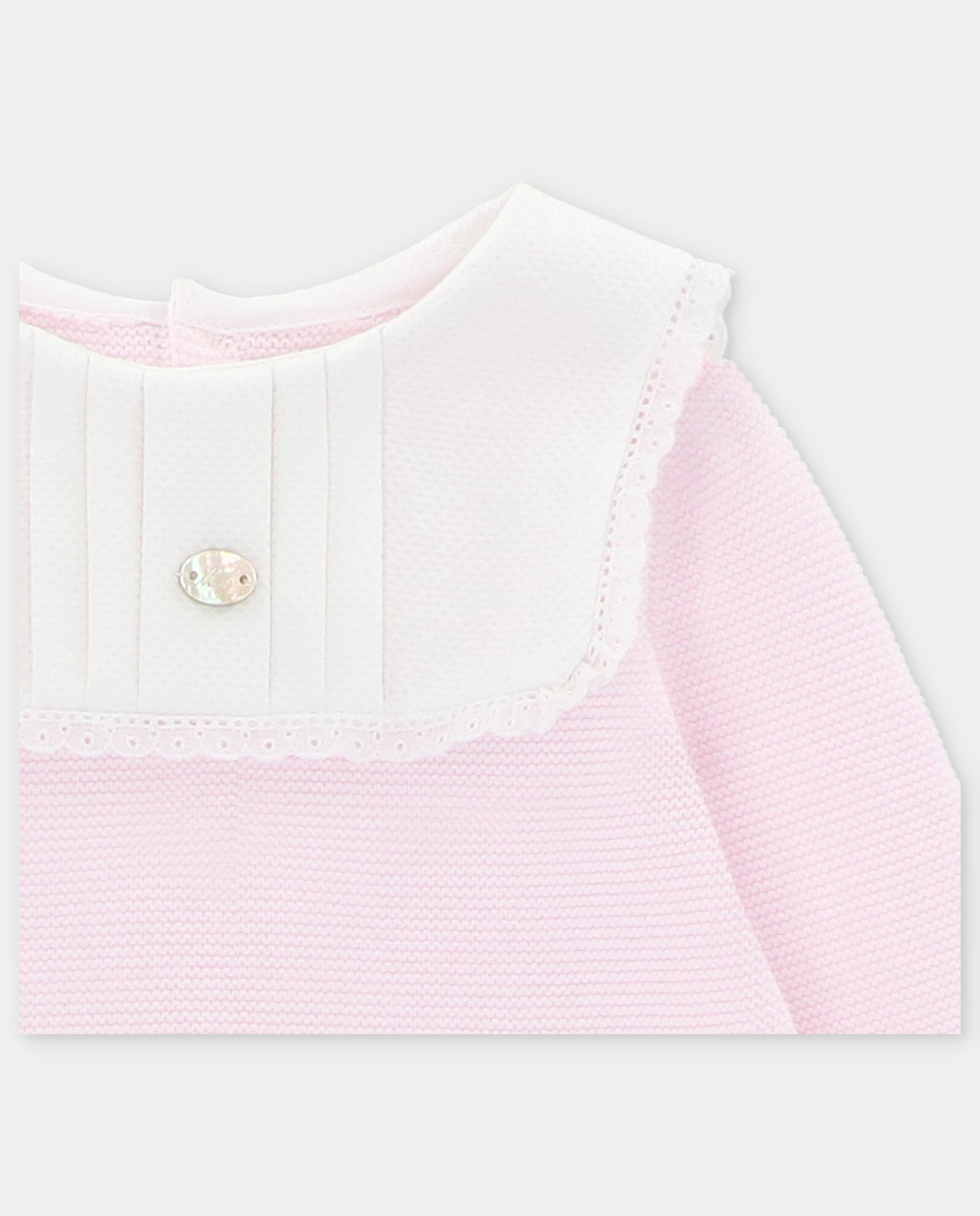 Conjunto para Bebé de Camisola e Polainas de Malha Martín Aranda Rosa-claro-3