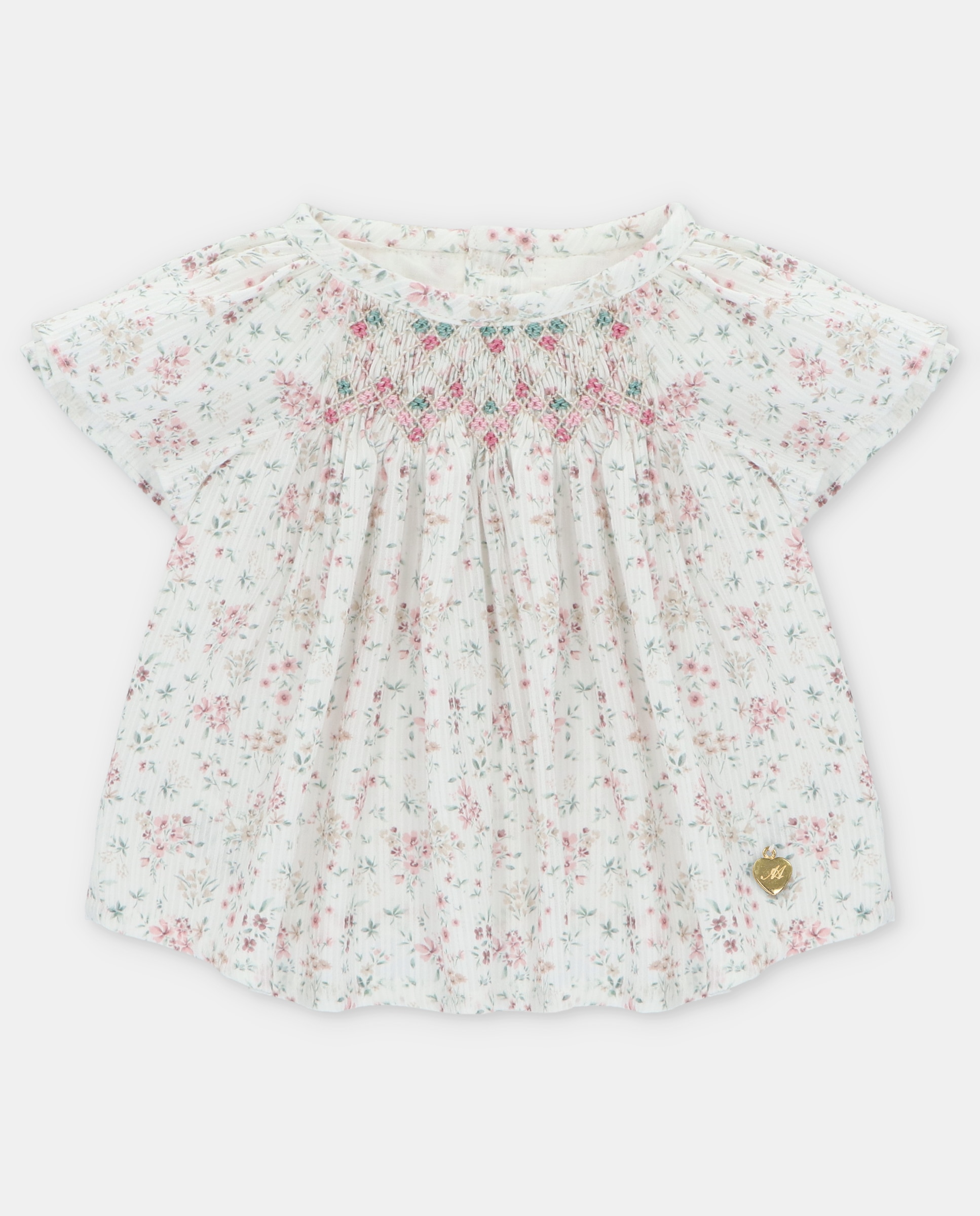 Imagem 0 de Blusa para Bebé de Algodão com Microestampado de Flores