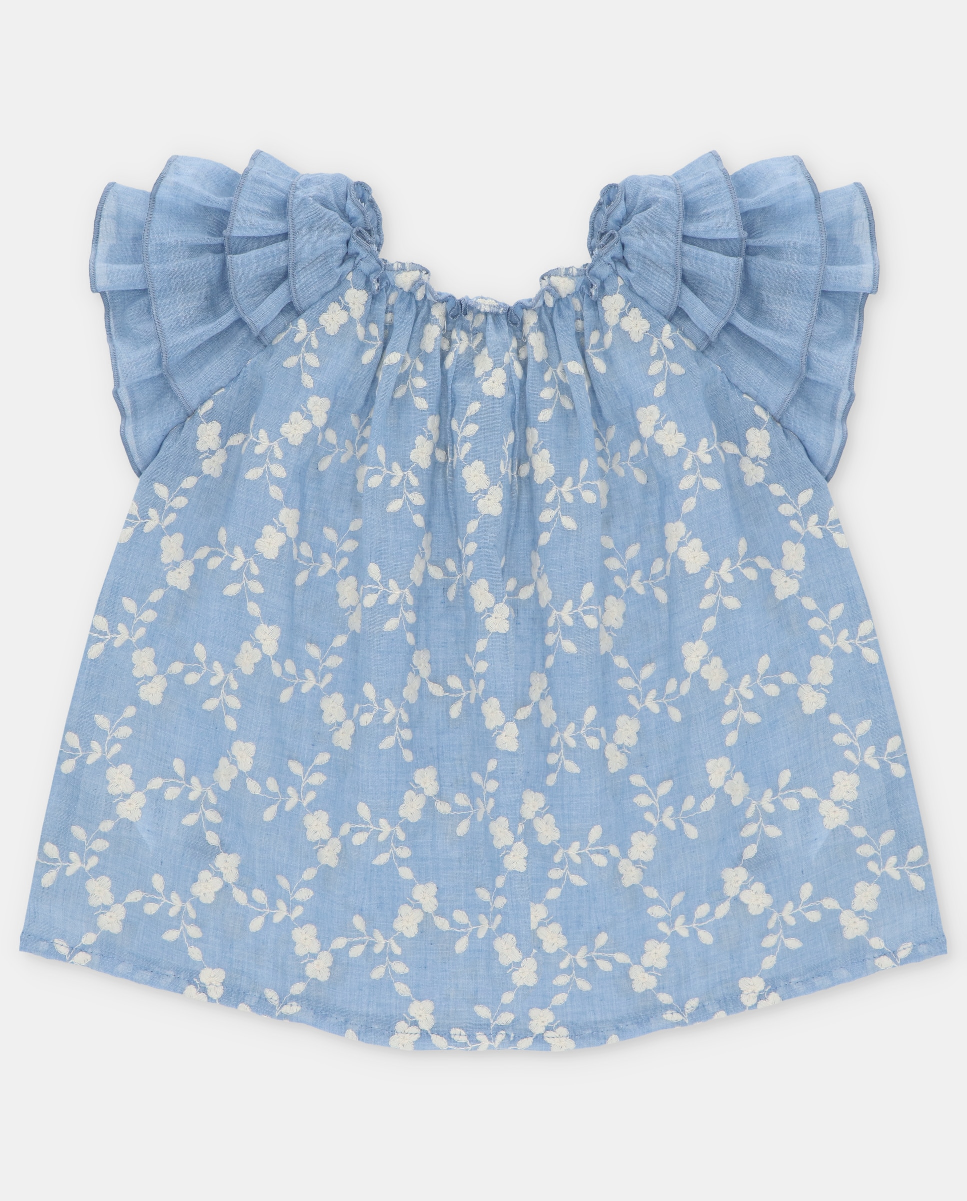 Blusa Infantil com Estampado de Fantasia Martín Aranda Azul/Branco-2