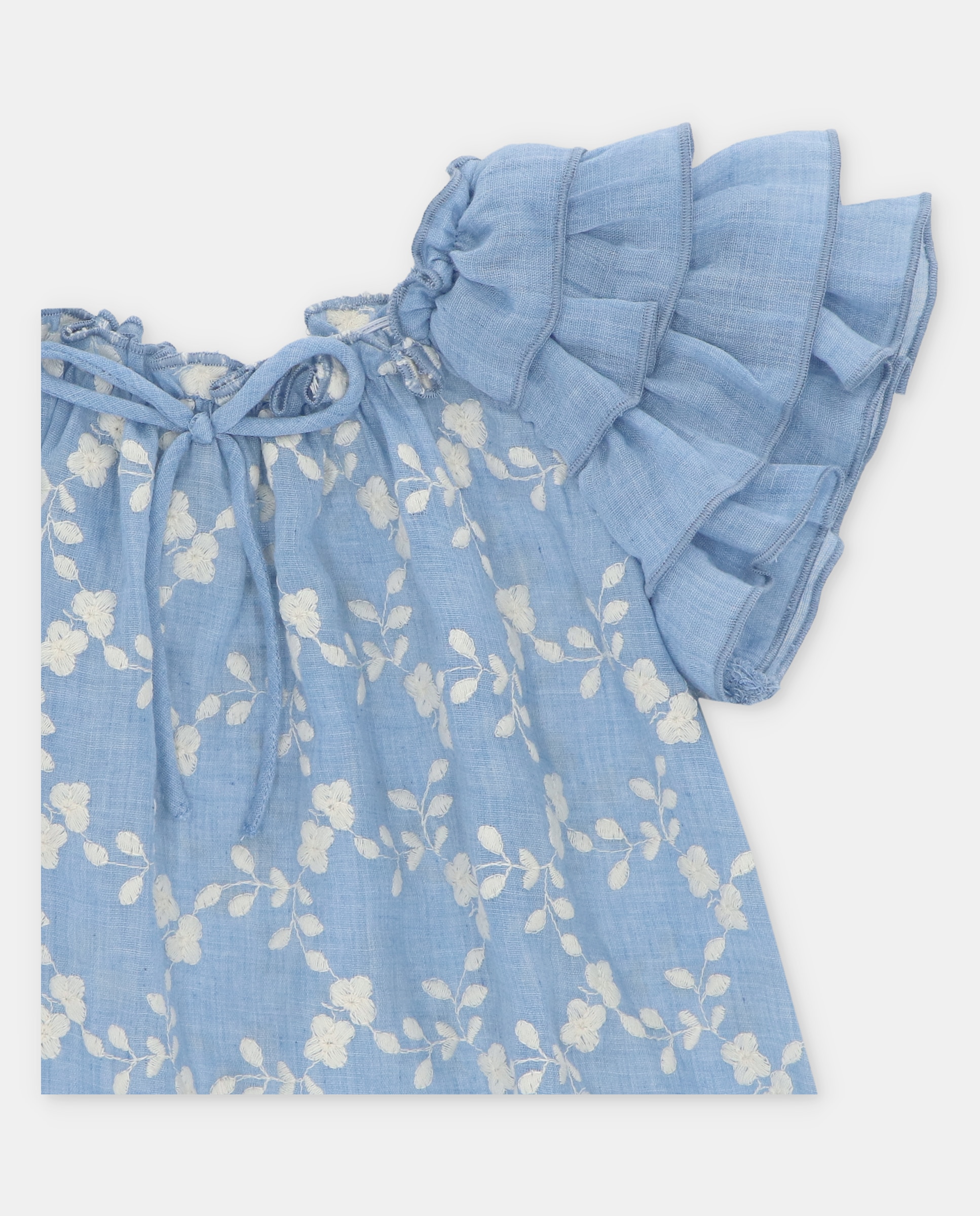 Blusa Infantil com Estampado de Fantasia Martín Aranda Azul/Branco-3