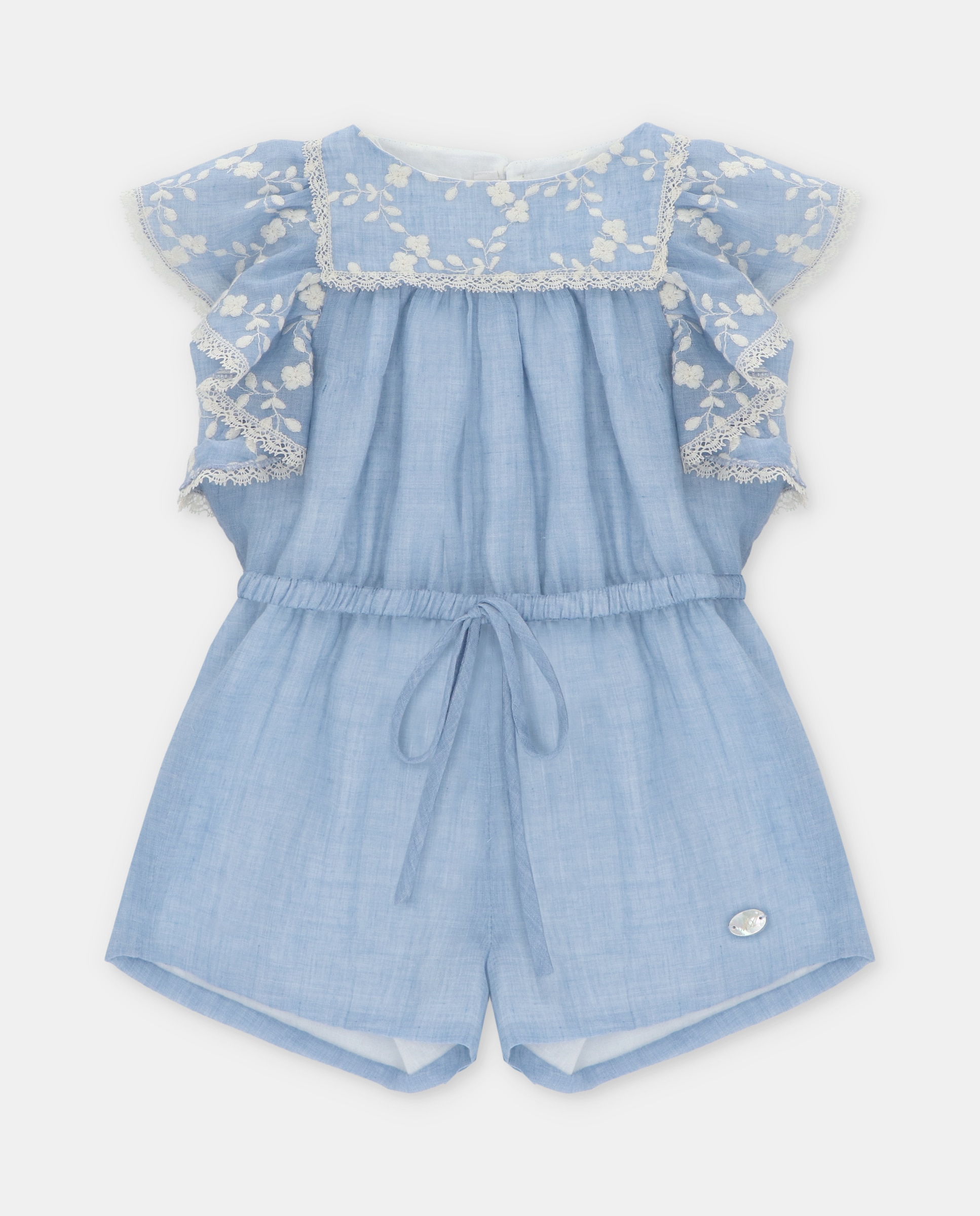 Imagem 0 de Macacões Curtos Infantil de Tecido Bordado