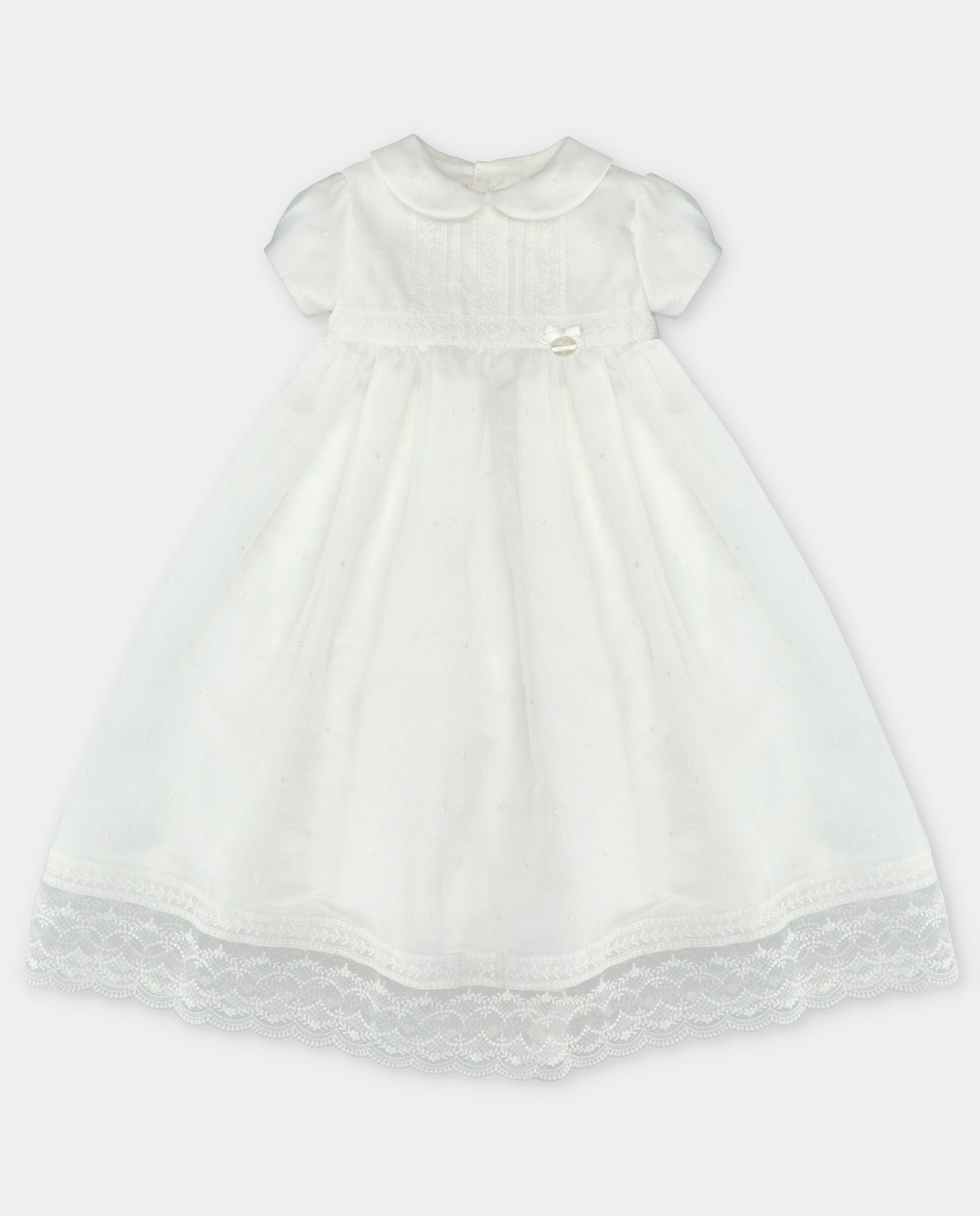 Imagem 0 de Vestido para Bebé de Tecido Bordado com Renda