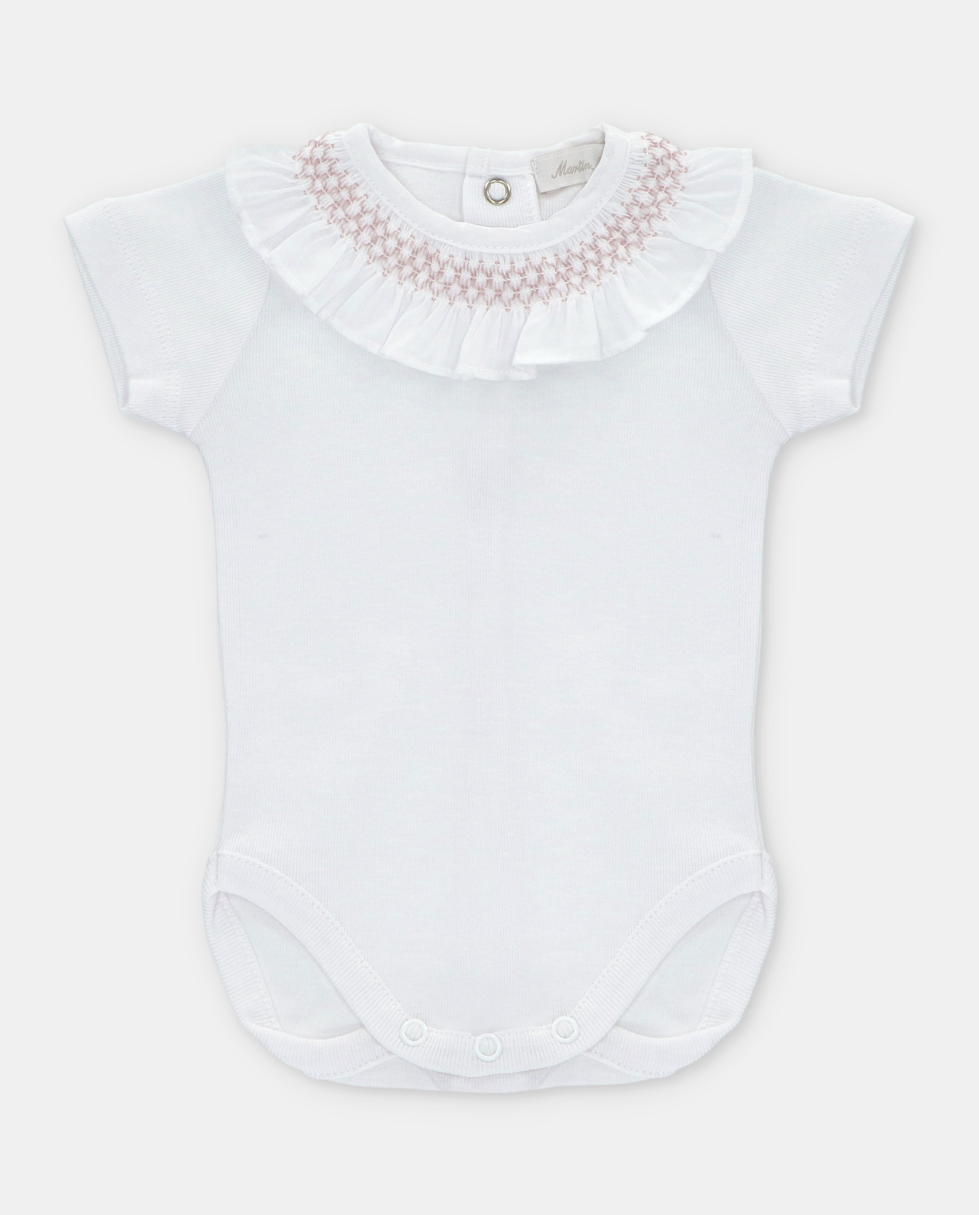 Imagem 0 de Body Formal Infantil Interlock com Gola de Malha Smock