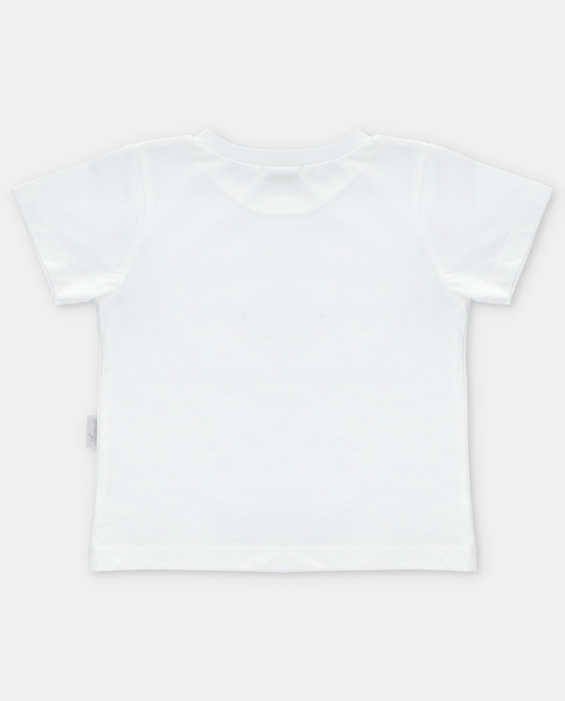 T-shirt de Algodão com Bolso Microestampado de Fantasia Martín Aranda Branco-2