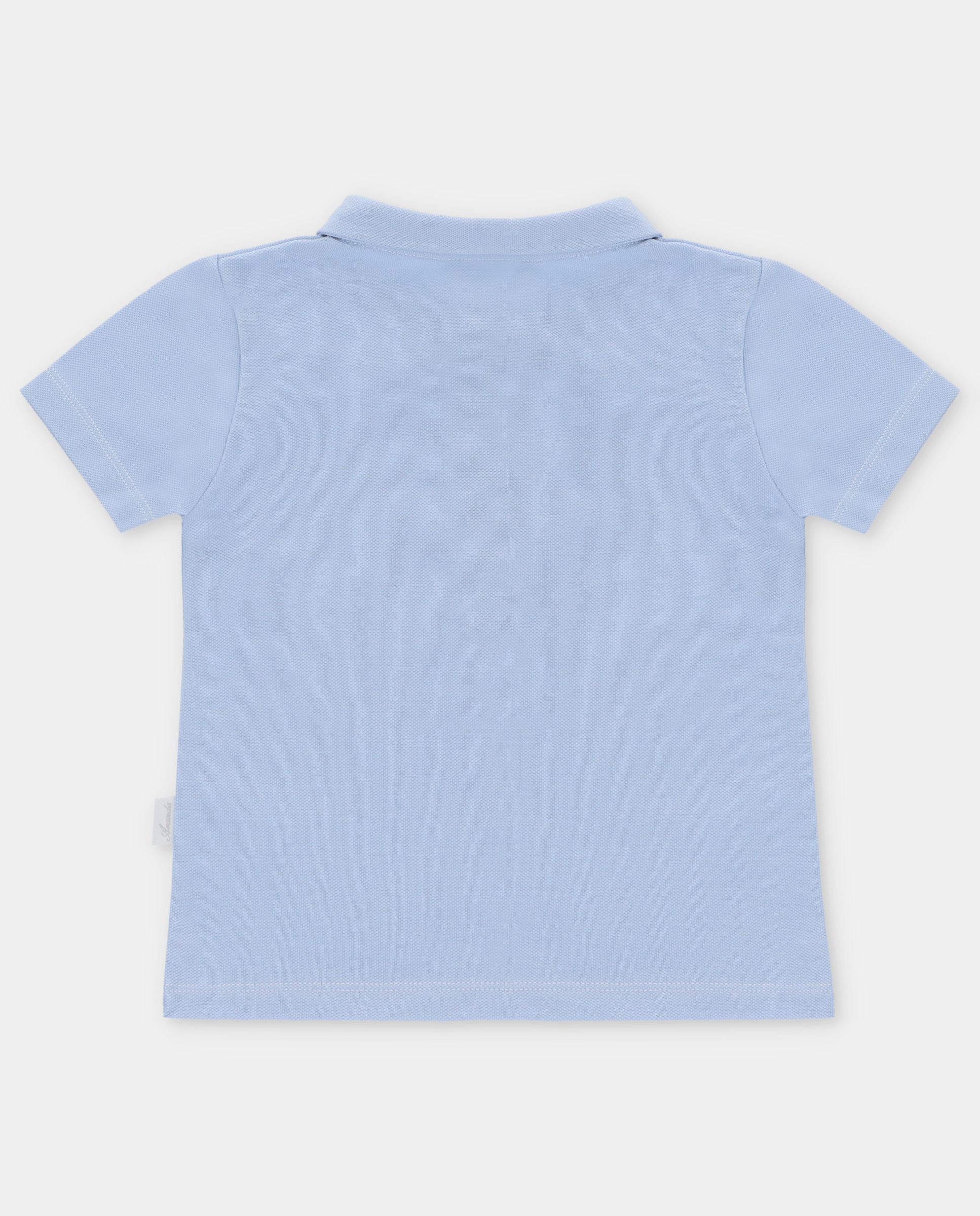 Polo para Bebé com Bordado de Marca Martín Aranda Azul-claro-2
