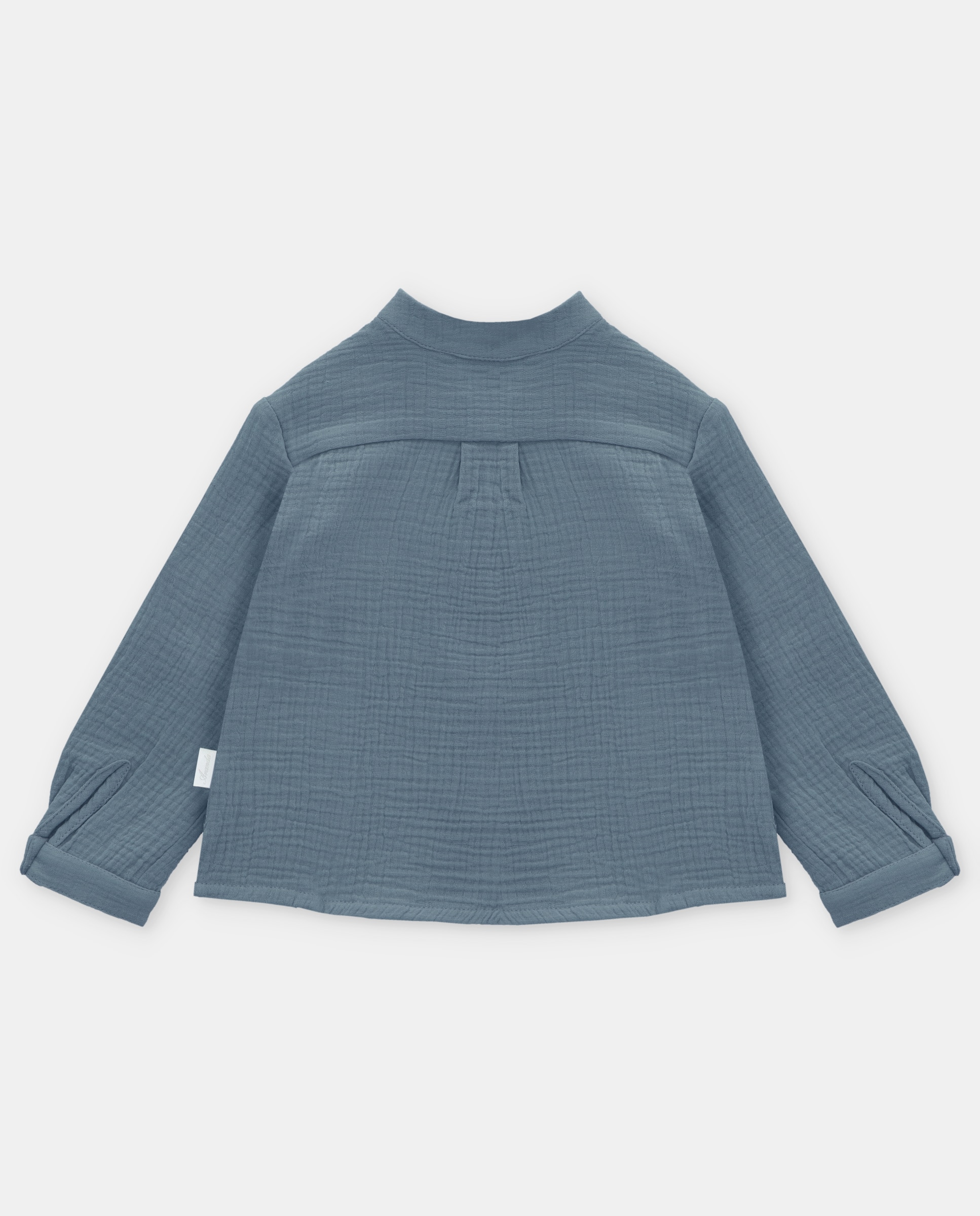 Camisa Infantil de Manga Comprida com Gola À Padre Martín Aranda Azul-acinzentado-2