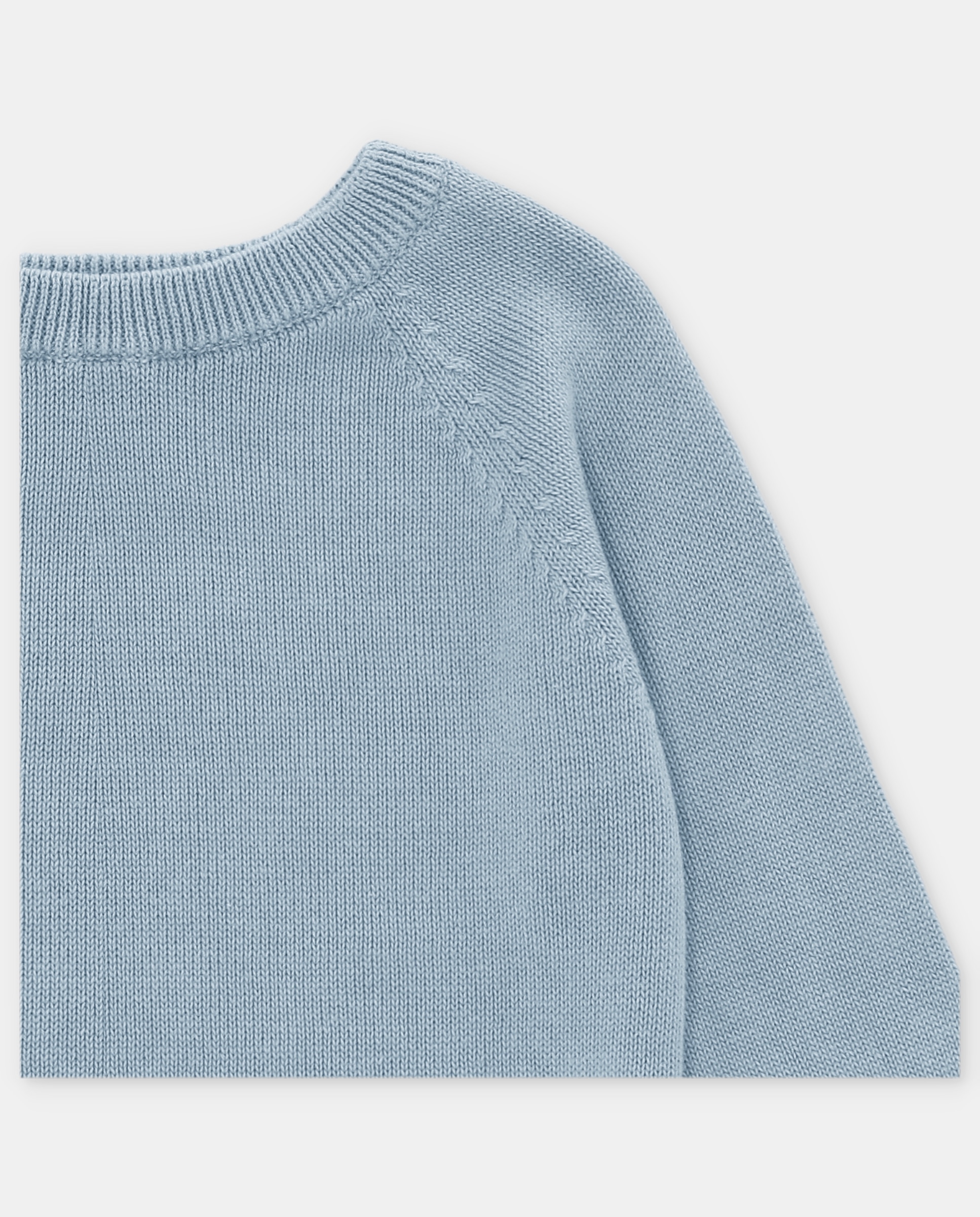 Camisola Infantil de Malha Links com Gola Redonda Martín Aranda Azul-claro-3