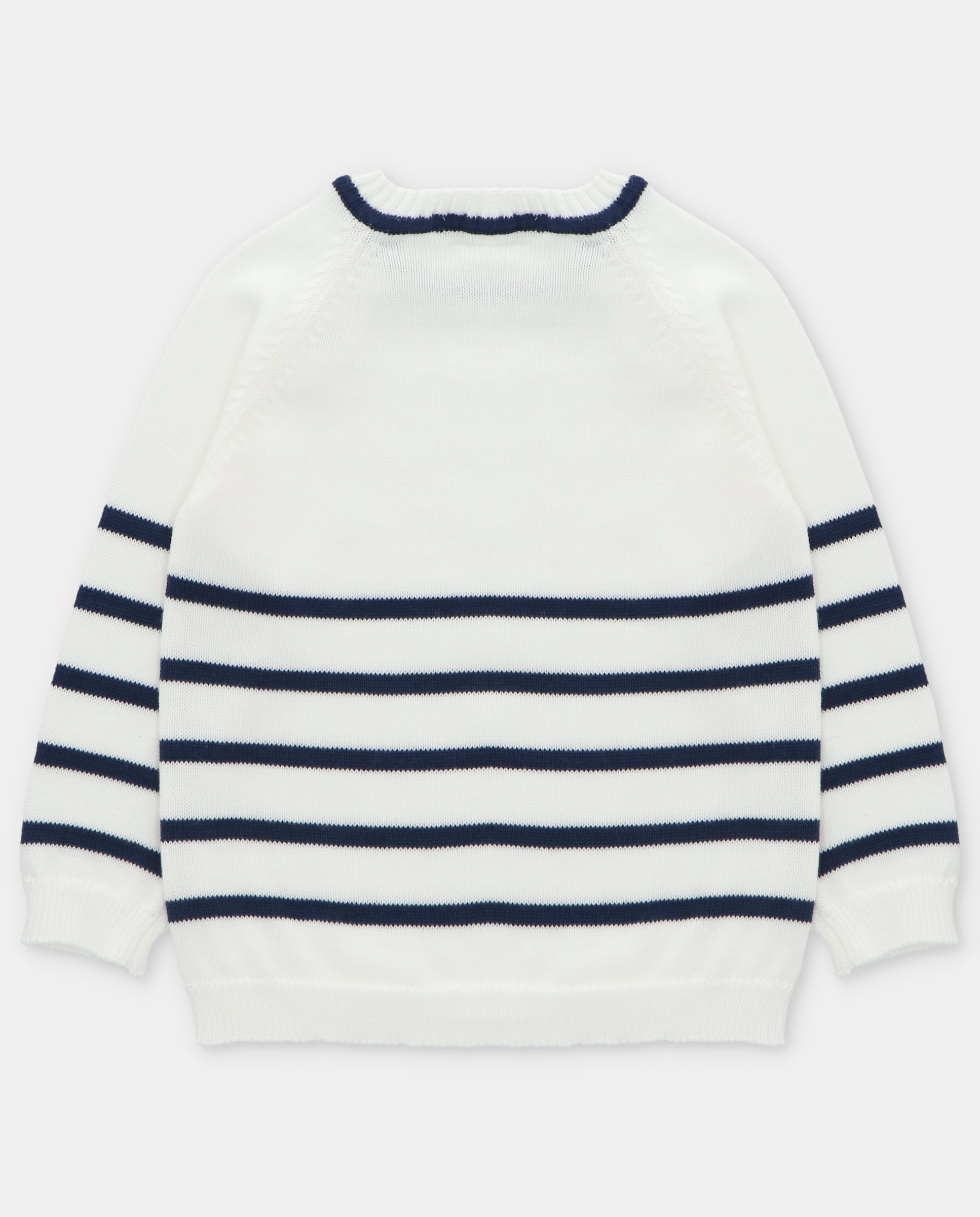 Camisola de Malha para Bebé Às Riscas com Gola Redonda Martín Aranda Azul-marinho-2