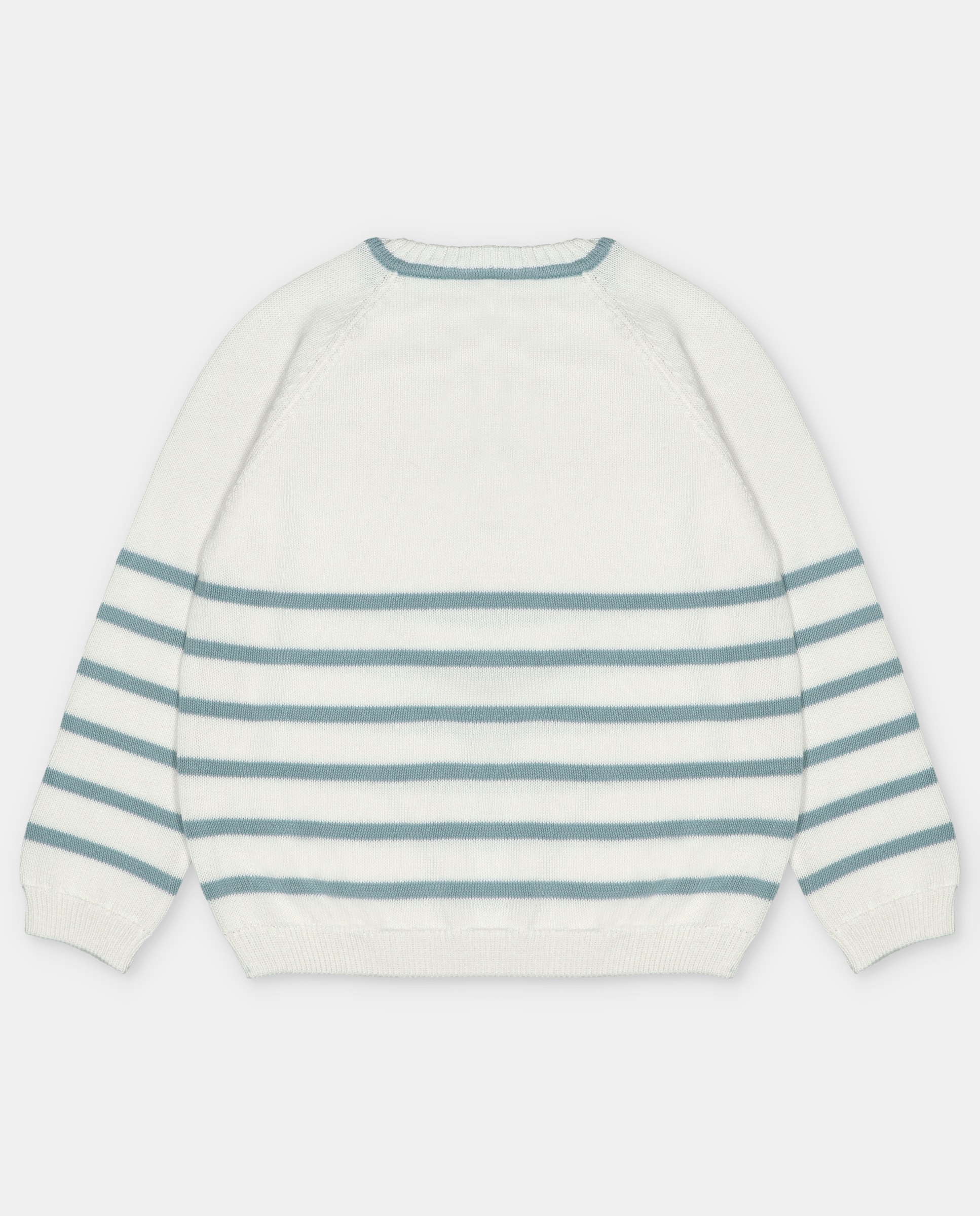 Camisola de Malha Infantil Às Riscas com Gola Redonda Martín Aranda Verde-escuro-2