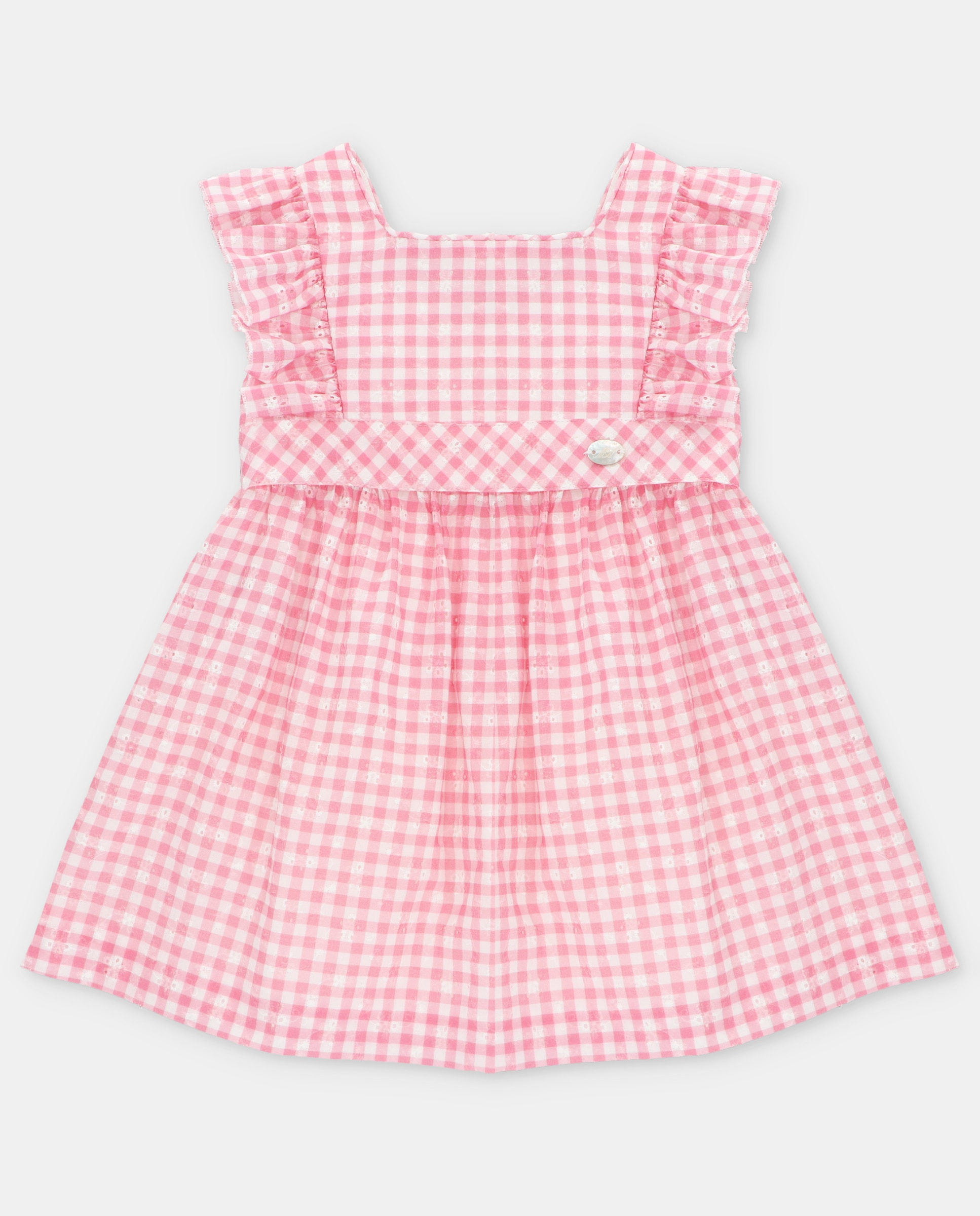 Imagem 0 de Vestido Infantil com Microestampado Aos Quadrados