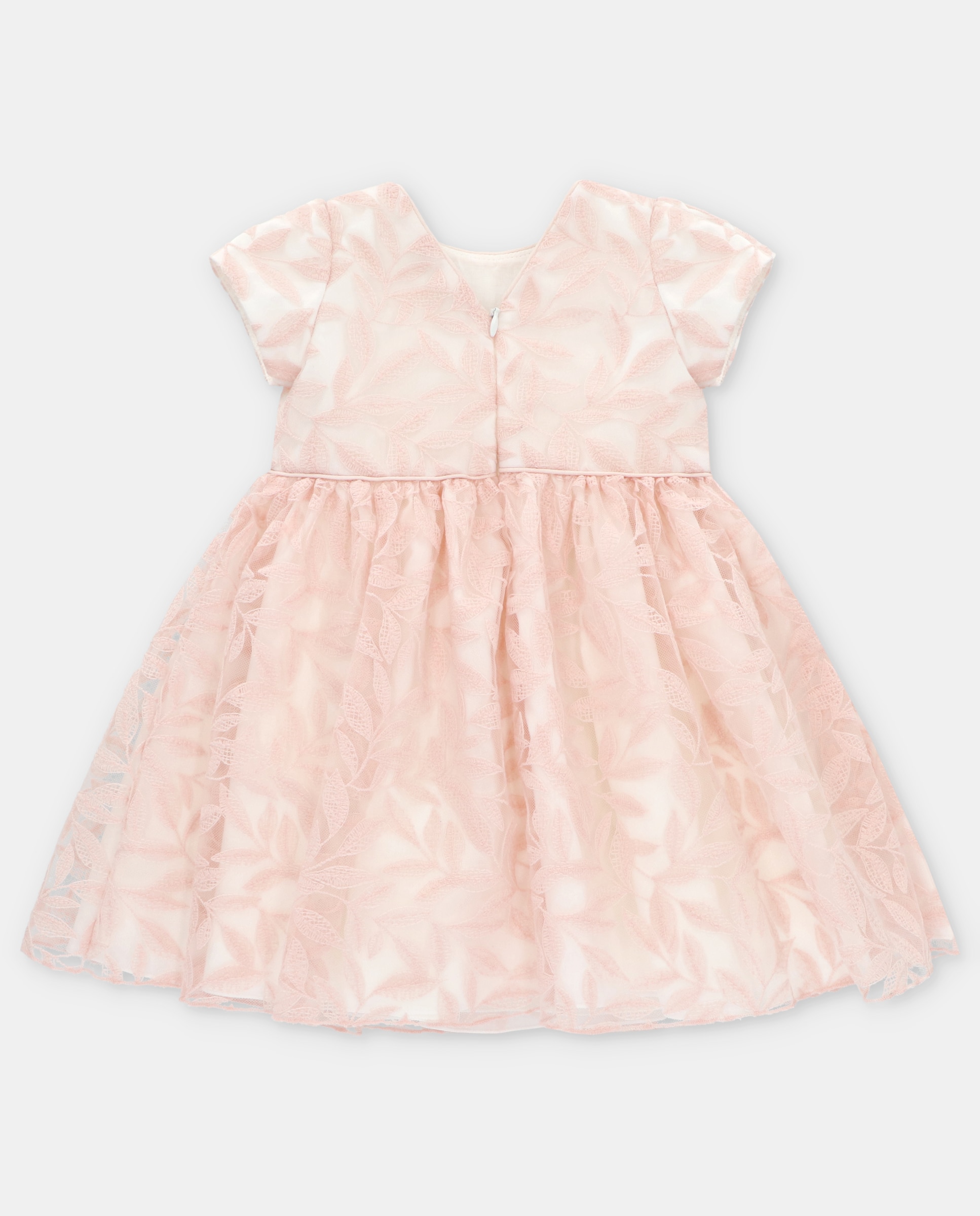 Vestido Infantil com Estampado de Fantasia Martín Aranda Nude-2