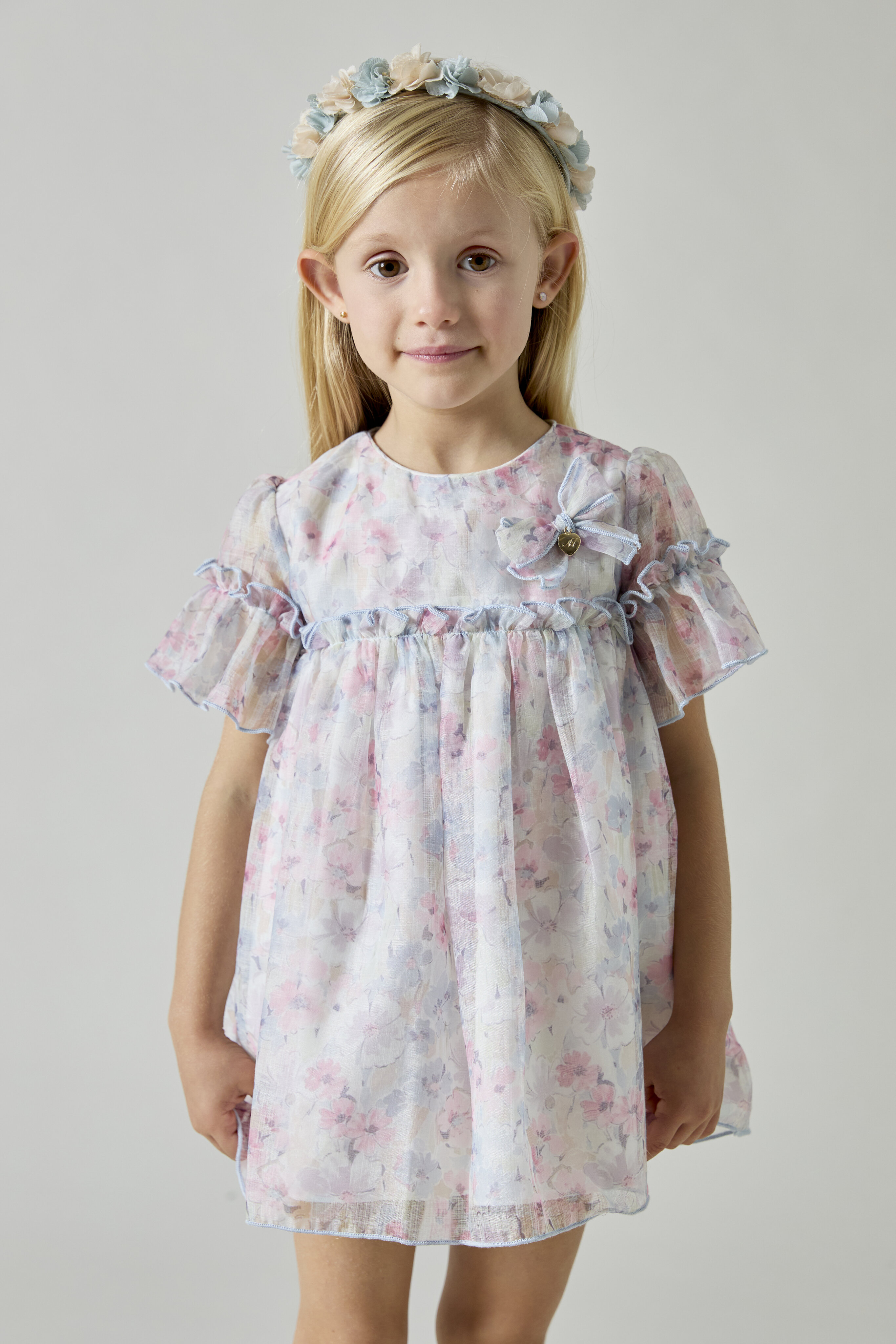 Vestido para Bebé com Estampado de Fantasia Martín Aranda Nude-4