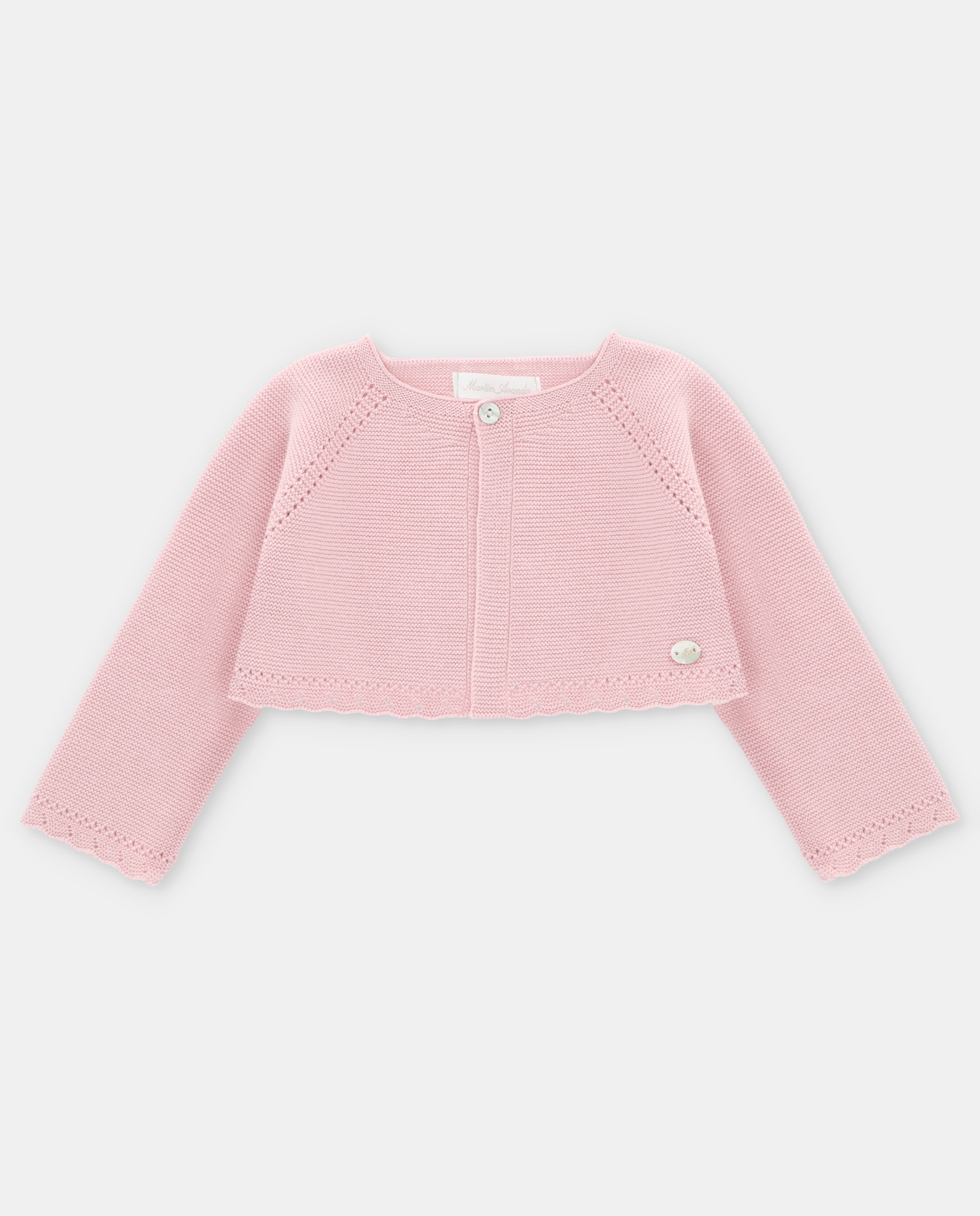 Imagem 0 de Casaco para Bebé Curto com Detalhes Perfurados