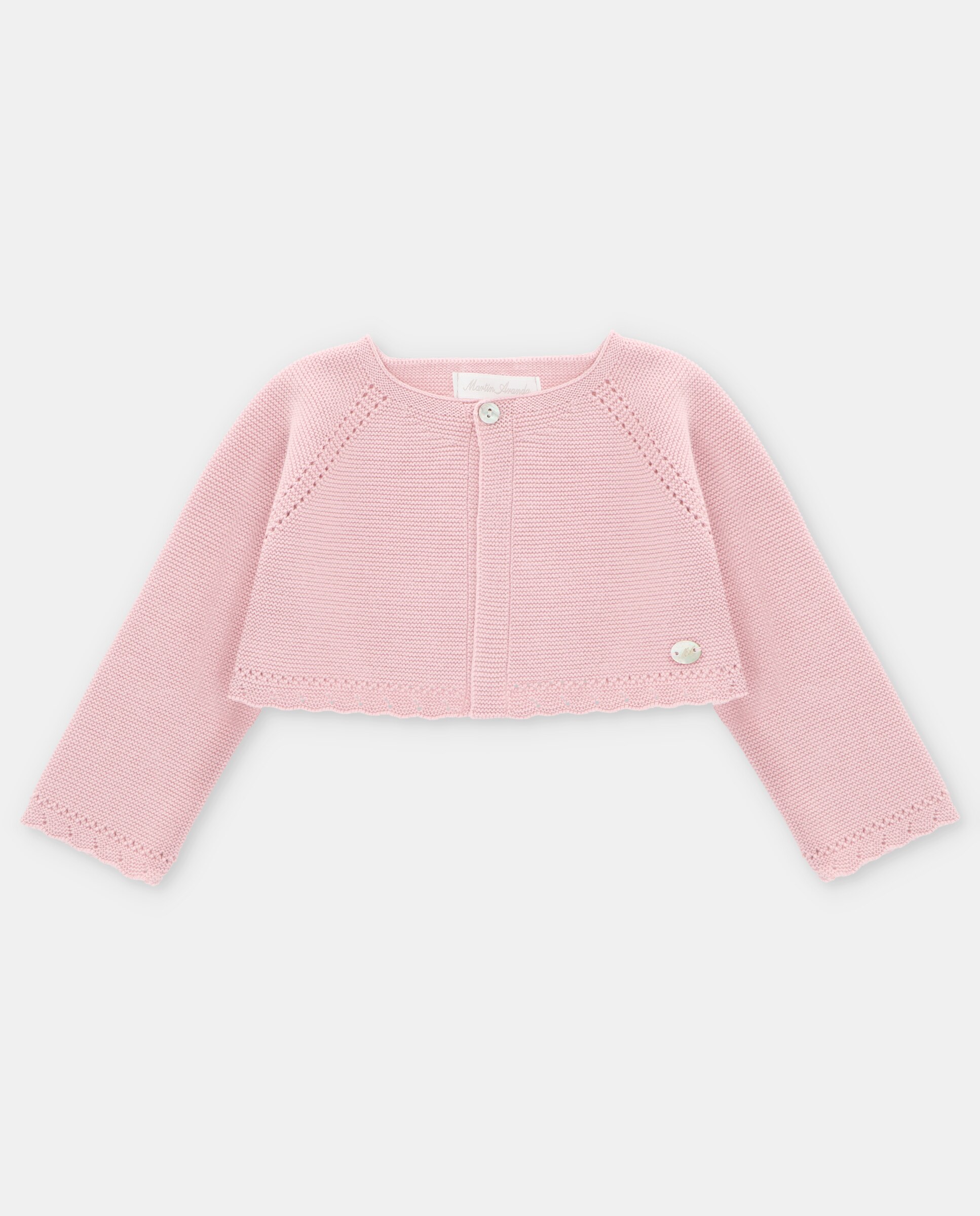 Imagem 0 de Casaco para Bebé Curto com Detalhes Perfurados