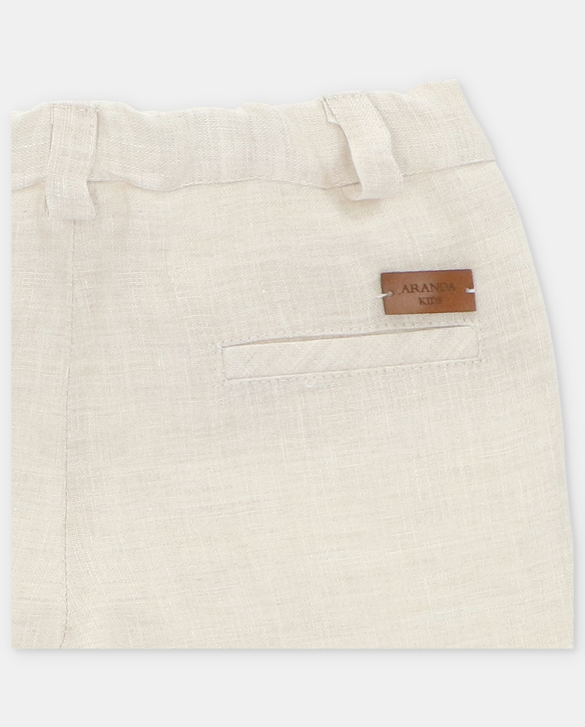 Bermudas Lisas com Bolsos Martín Aranda Bege-3