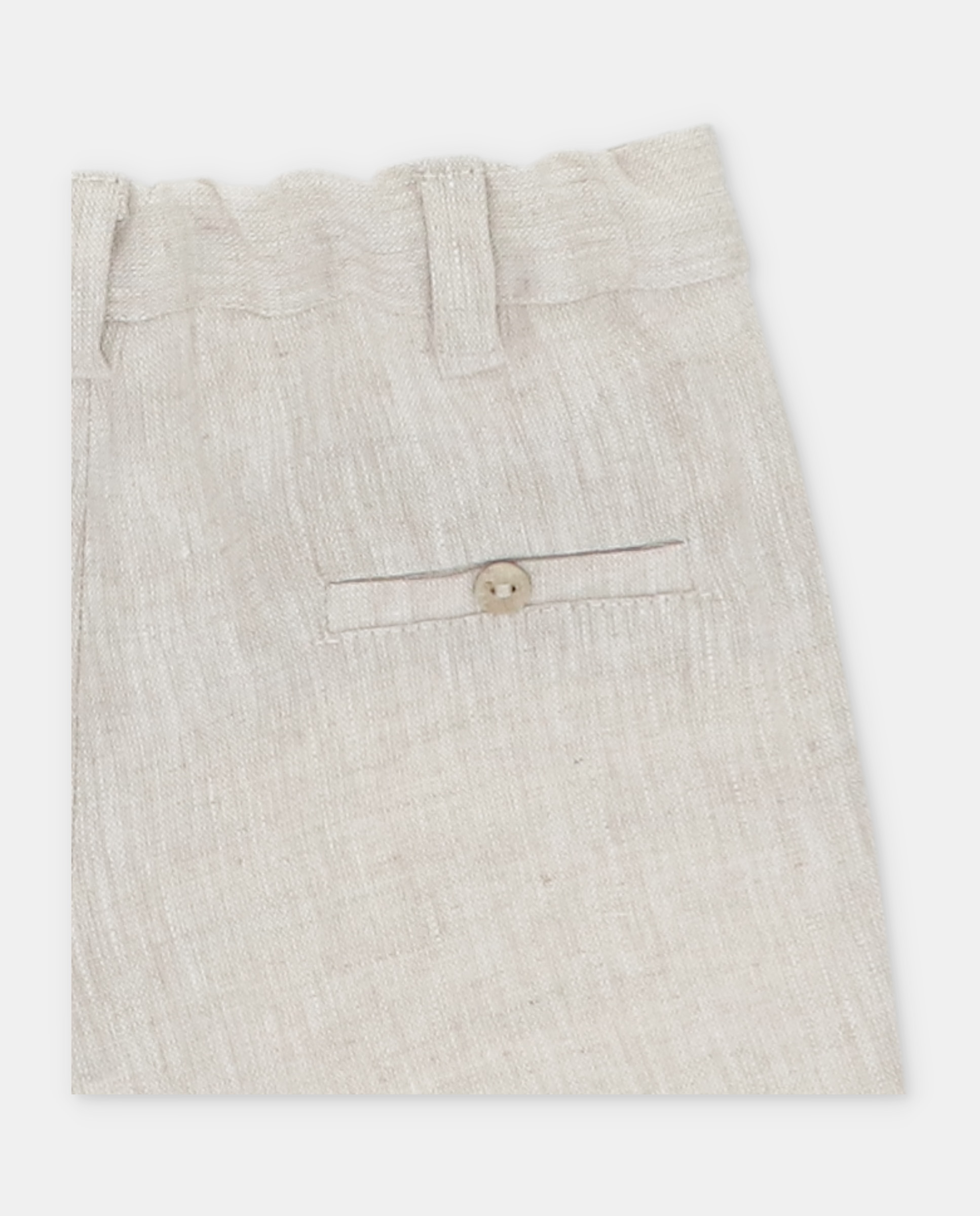 Bermudas Infantil de Linho com Bolsos Martín Aranda Bege-3