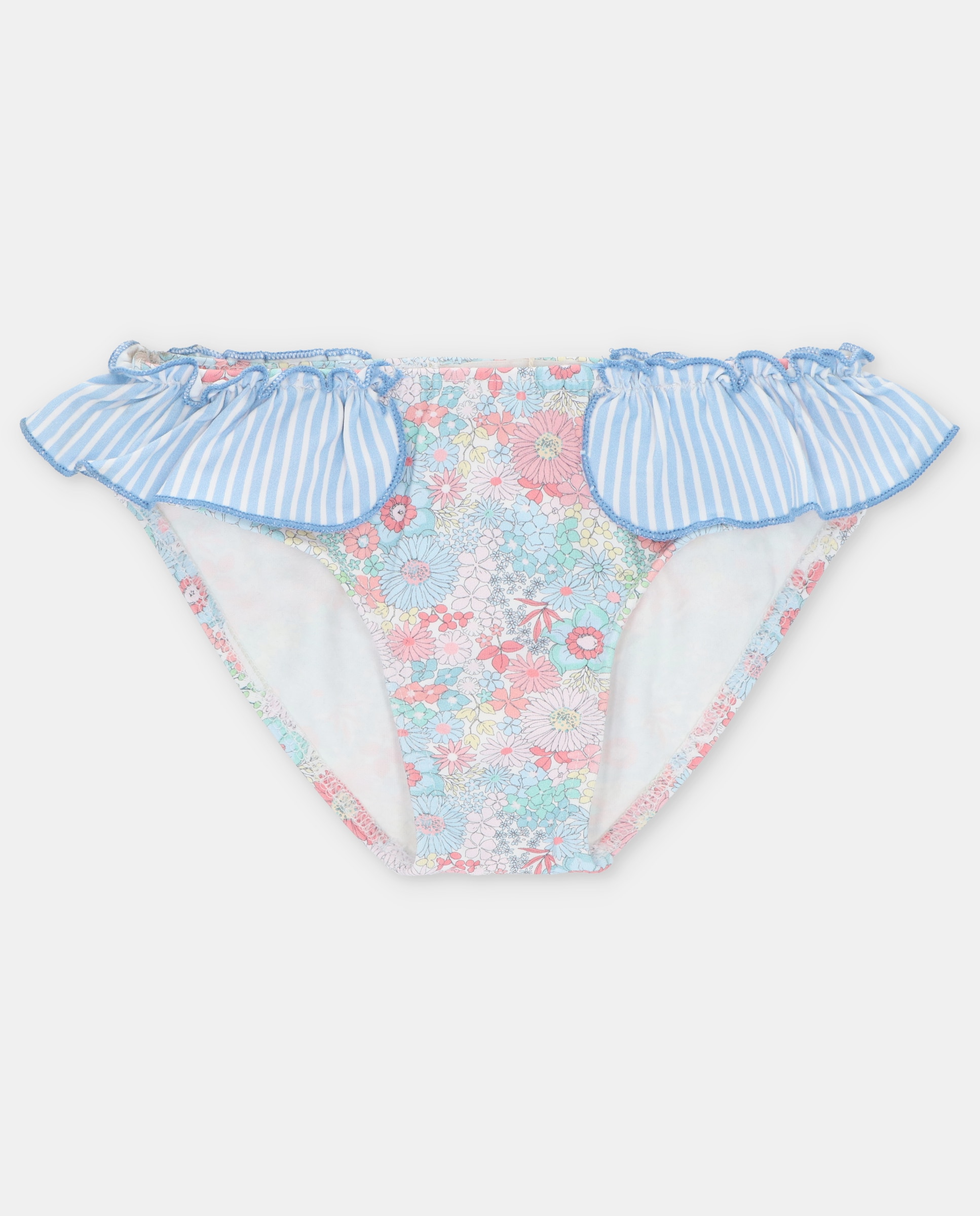 Imagem 0 de Gola Infantil com Estampado de Flores e Folhos