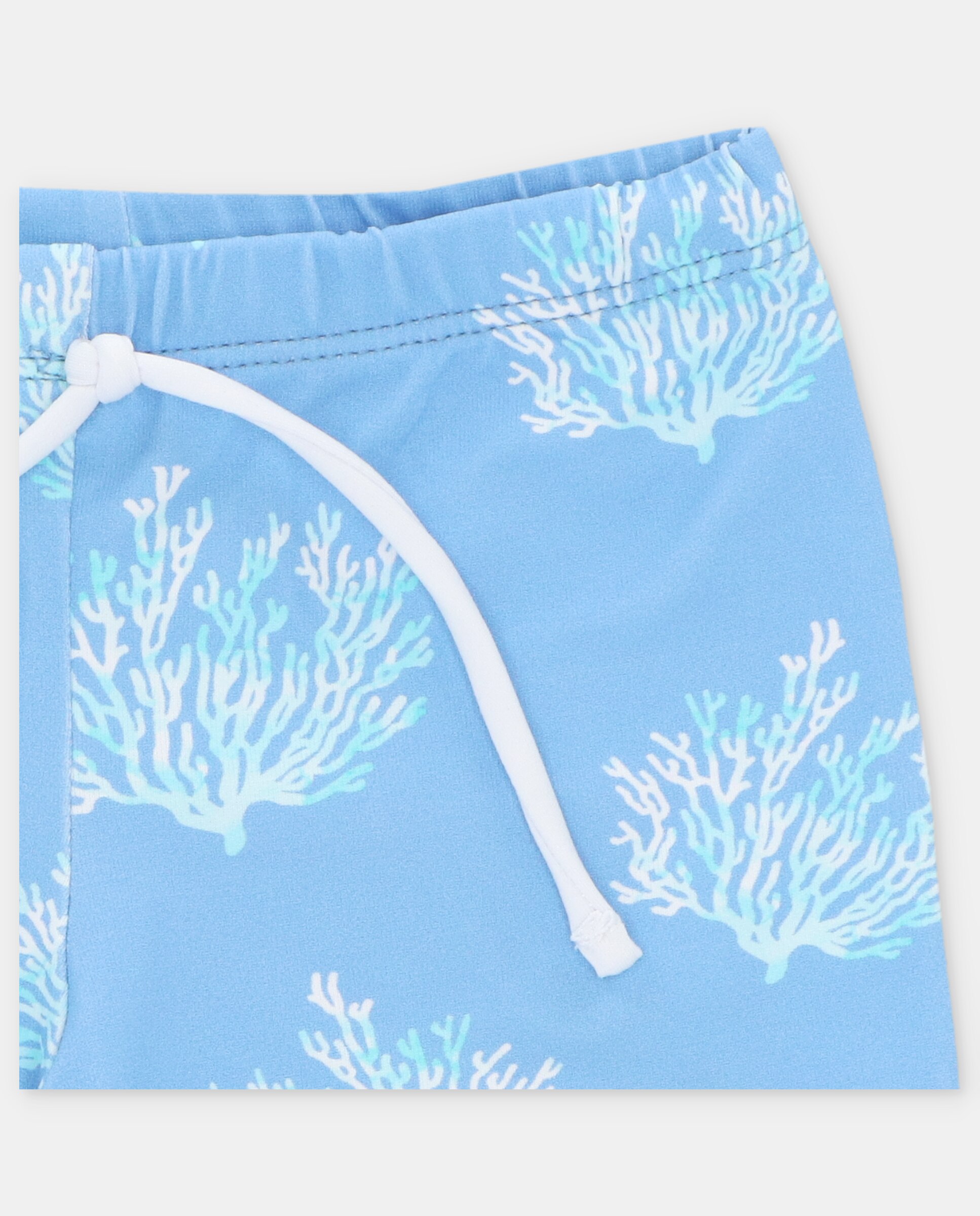 Shorts para Bebé com Estampado de Fantasia e Cordão de Ajuste Martín Aranda Azul-claro-3