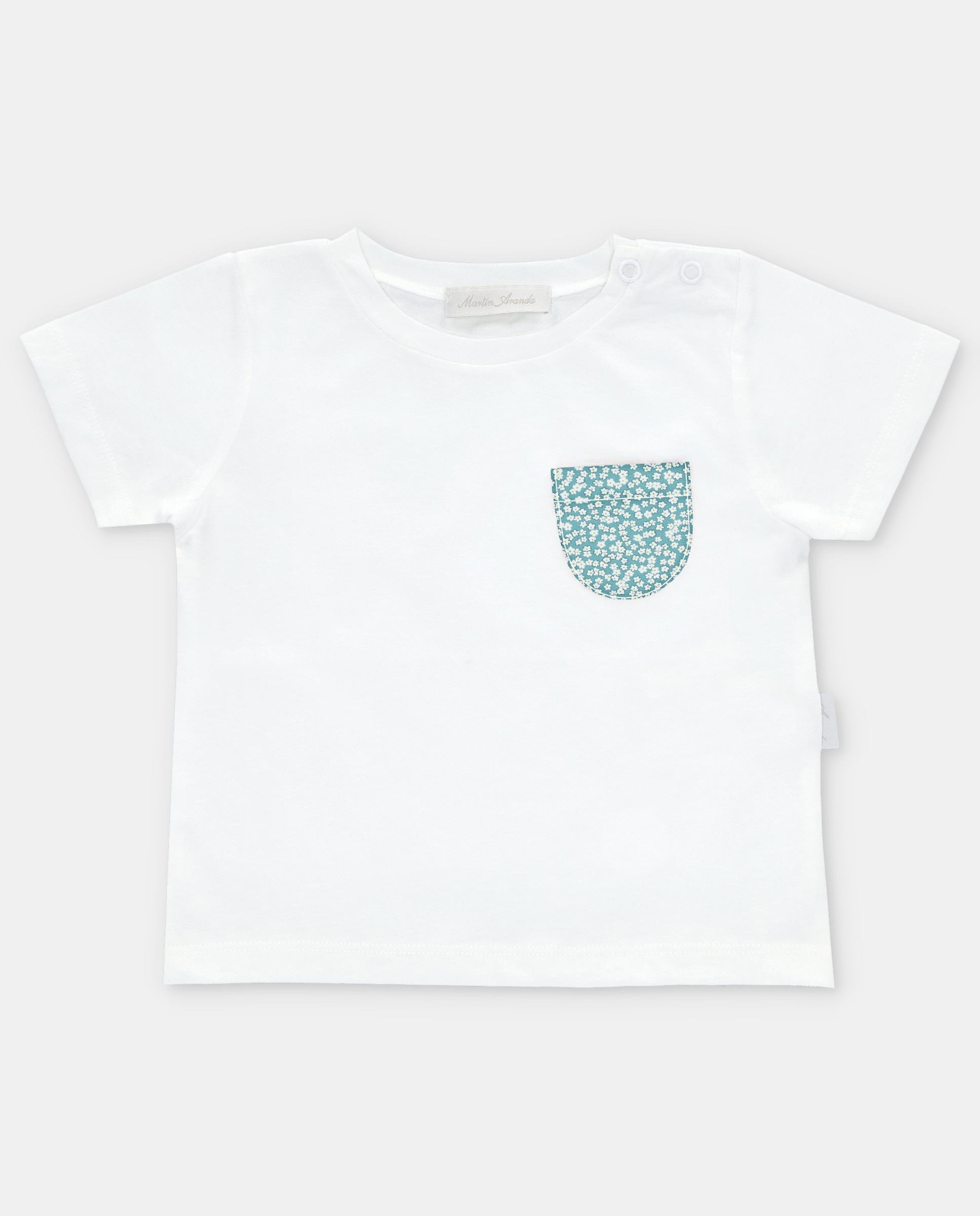 Imagem 0 de T-shirt de Algodão com Bolso Microestampado de Fantasia
