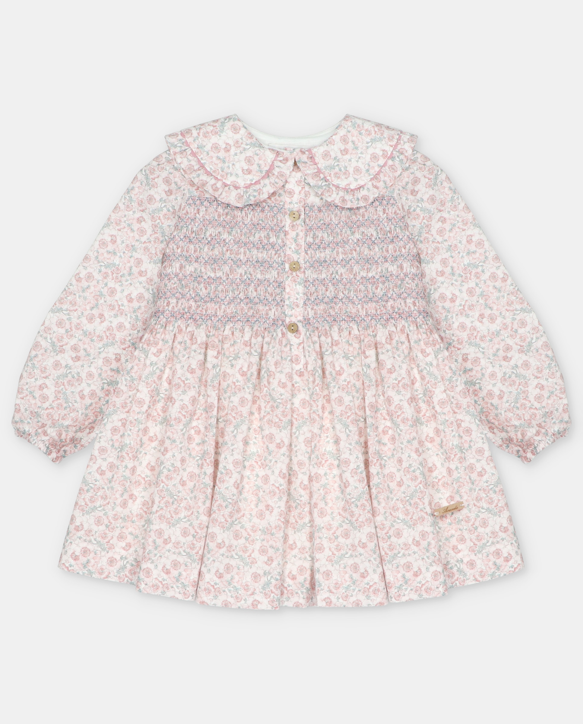 Imagem 0 de Vestido Infantil de Algodão com Estampado de Flores
