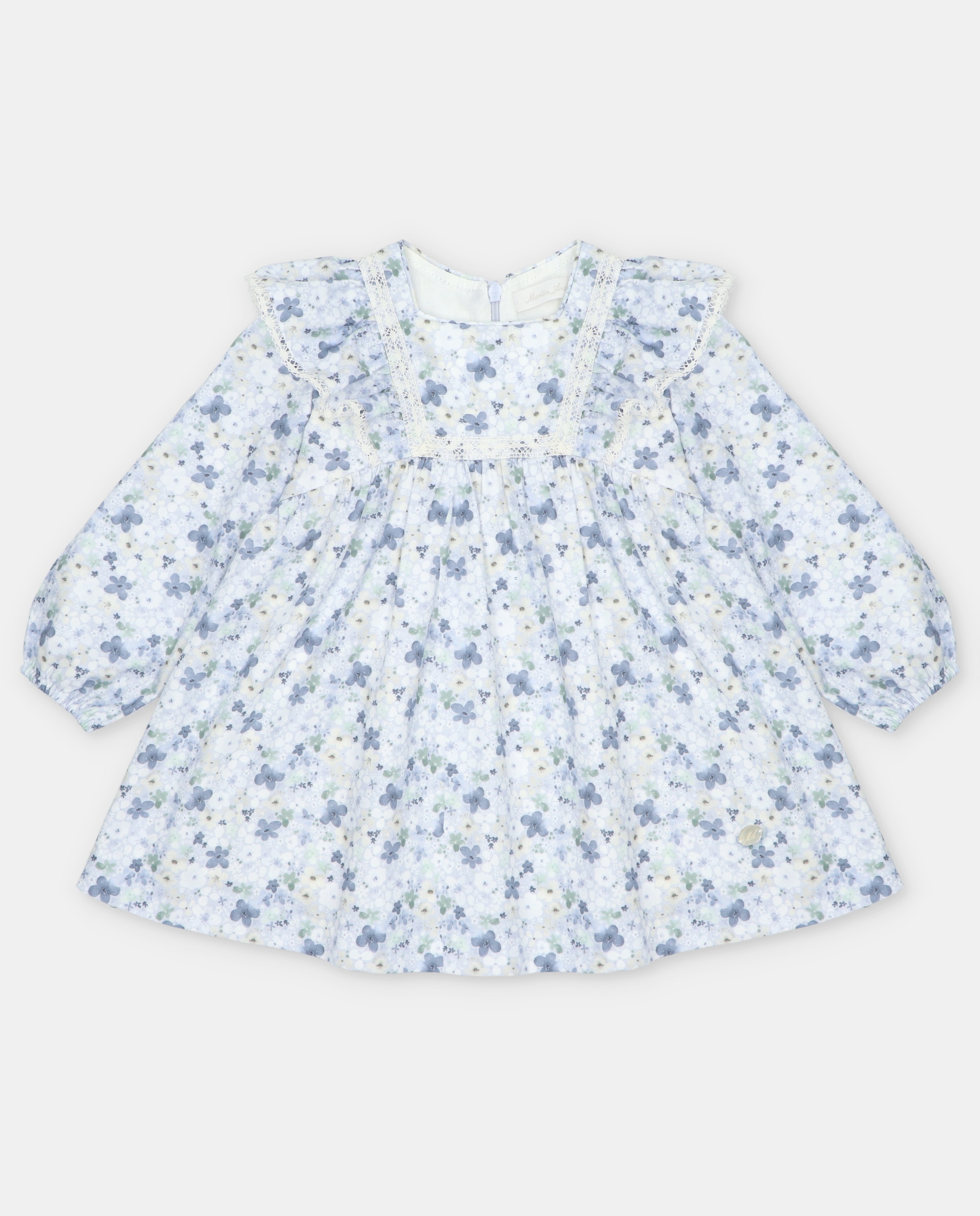 Imagem 0 de Vestido Infantil de Algodão com Estampado de Fantasia e Detalhes de Renda