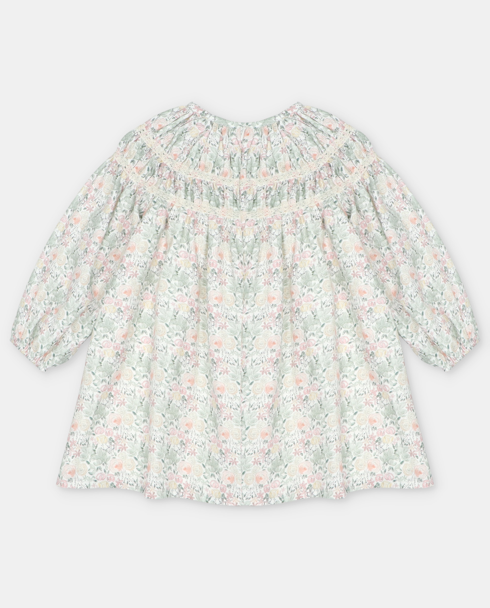 Vestido Infantil de Algodão com Estampado de Fantasia Verde-2