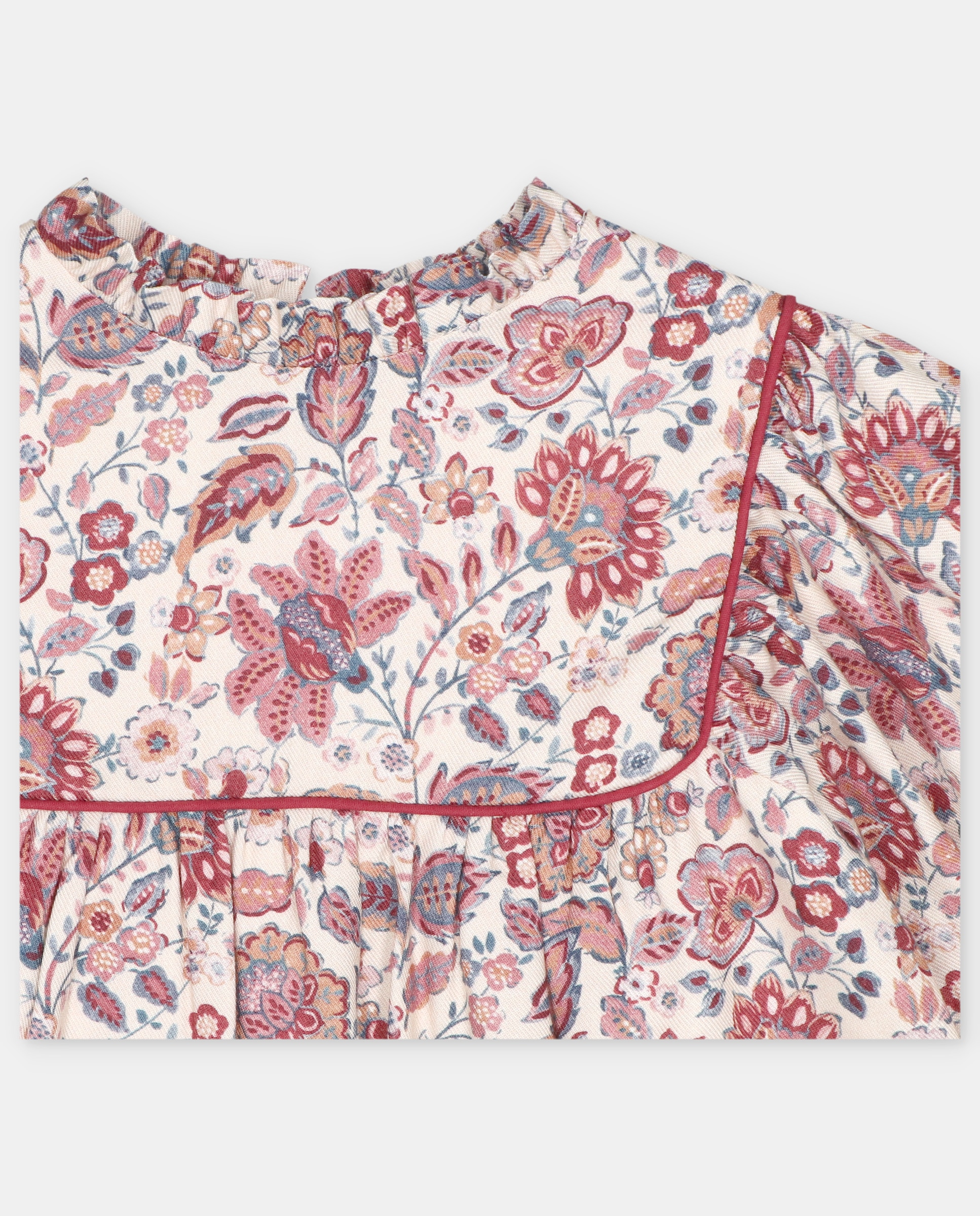 Vestido Infantil com Estampado de Fantasia Ameixa-3
