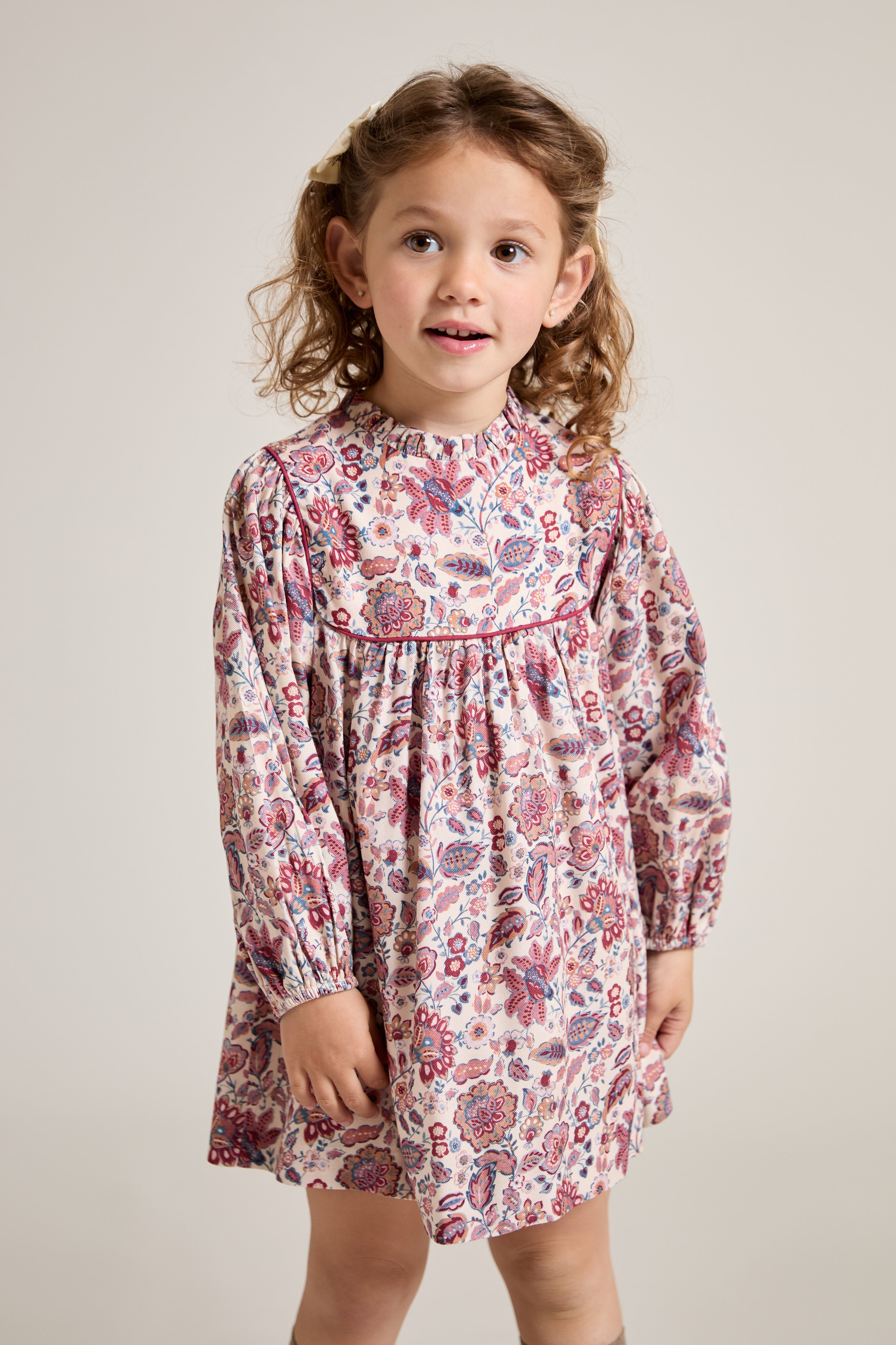Vestido Infantil com Estampado de Fantasia Ameixa-5