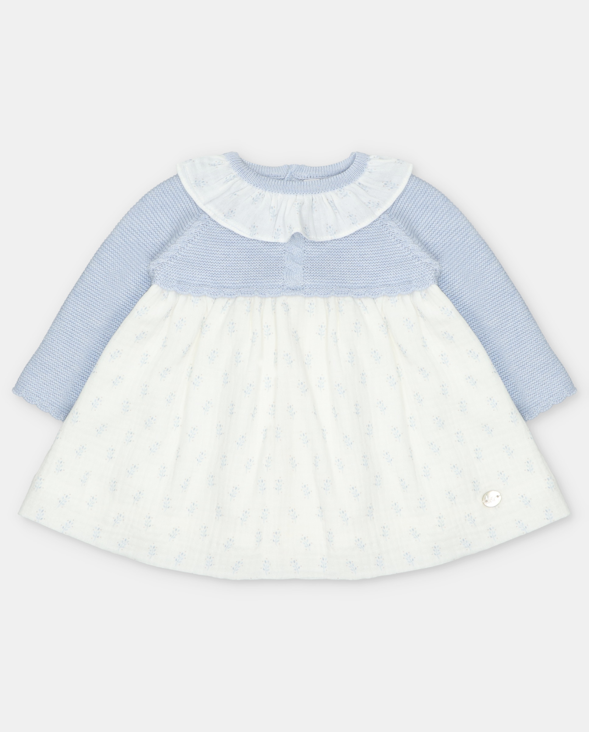 Imagem 0 de Vestido para Bebé com Detalhe de Trança Combinado com Microestampado de Fantasia