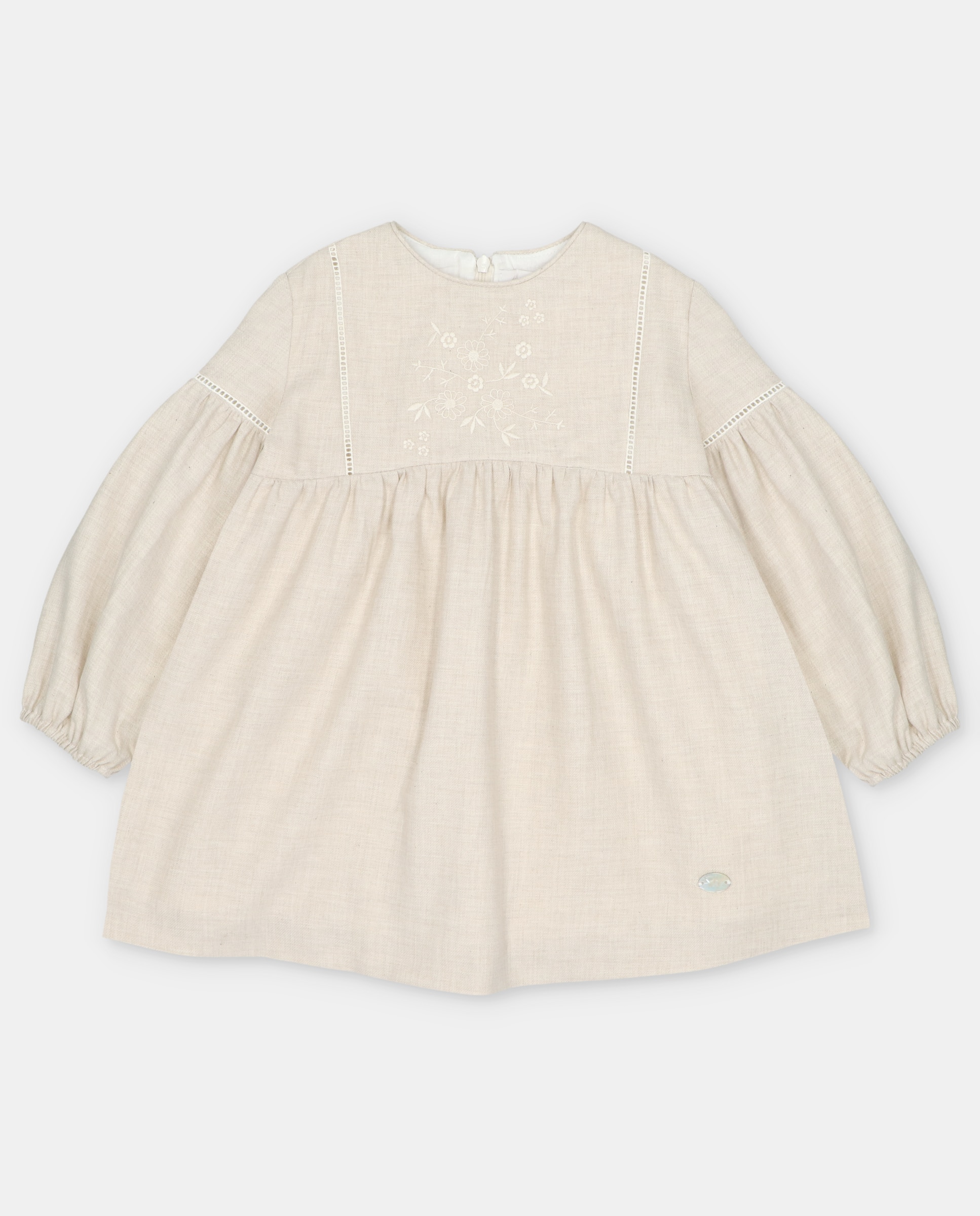 Imagem 0 de Vestido Infantil de Algodão com Desenho Bordado