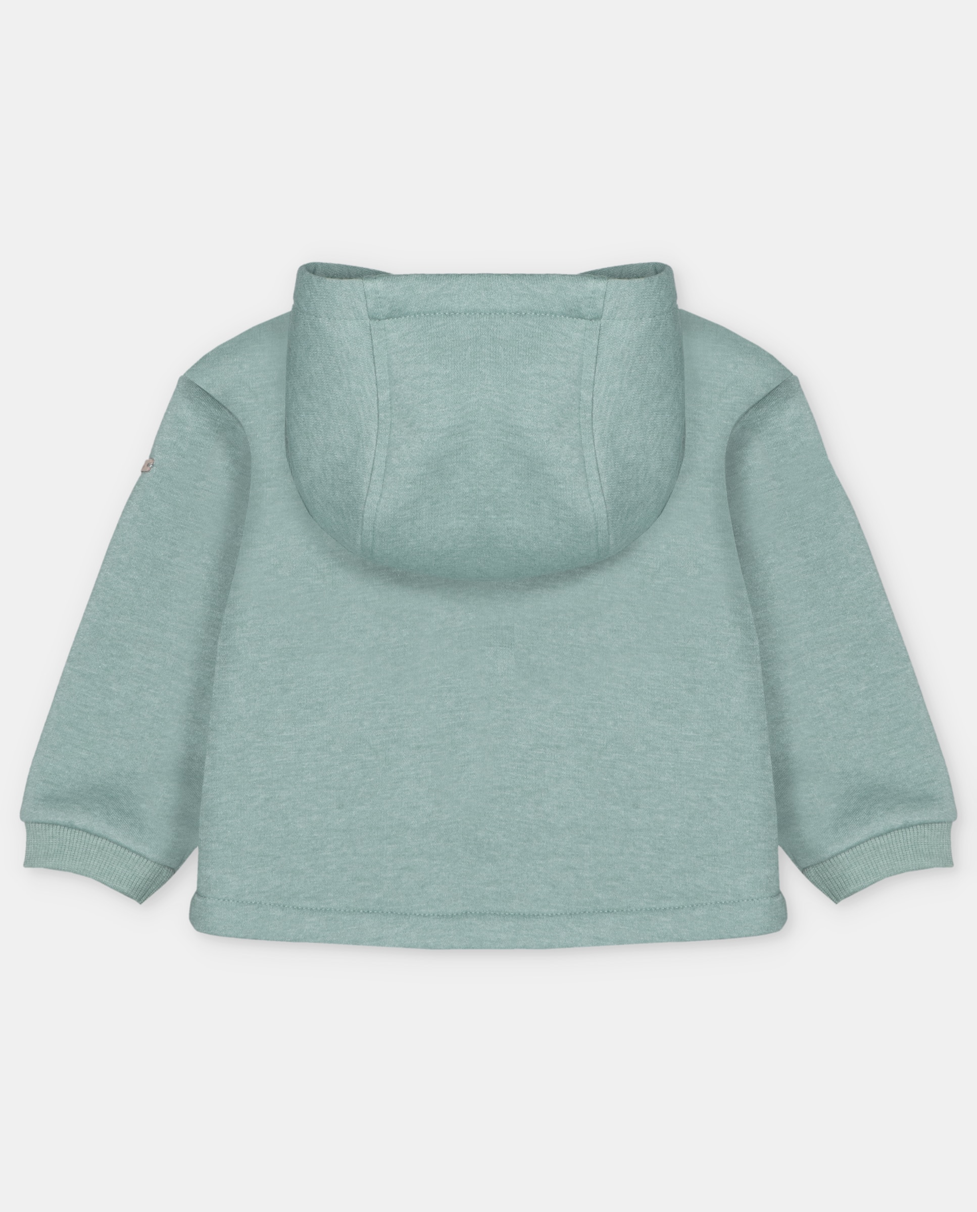Sweatshirt para Bebé com Capuz e Bolso Verde-claro-2