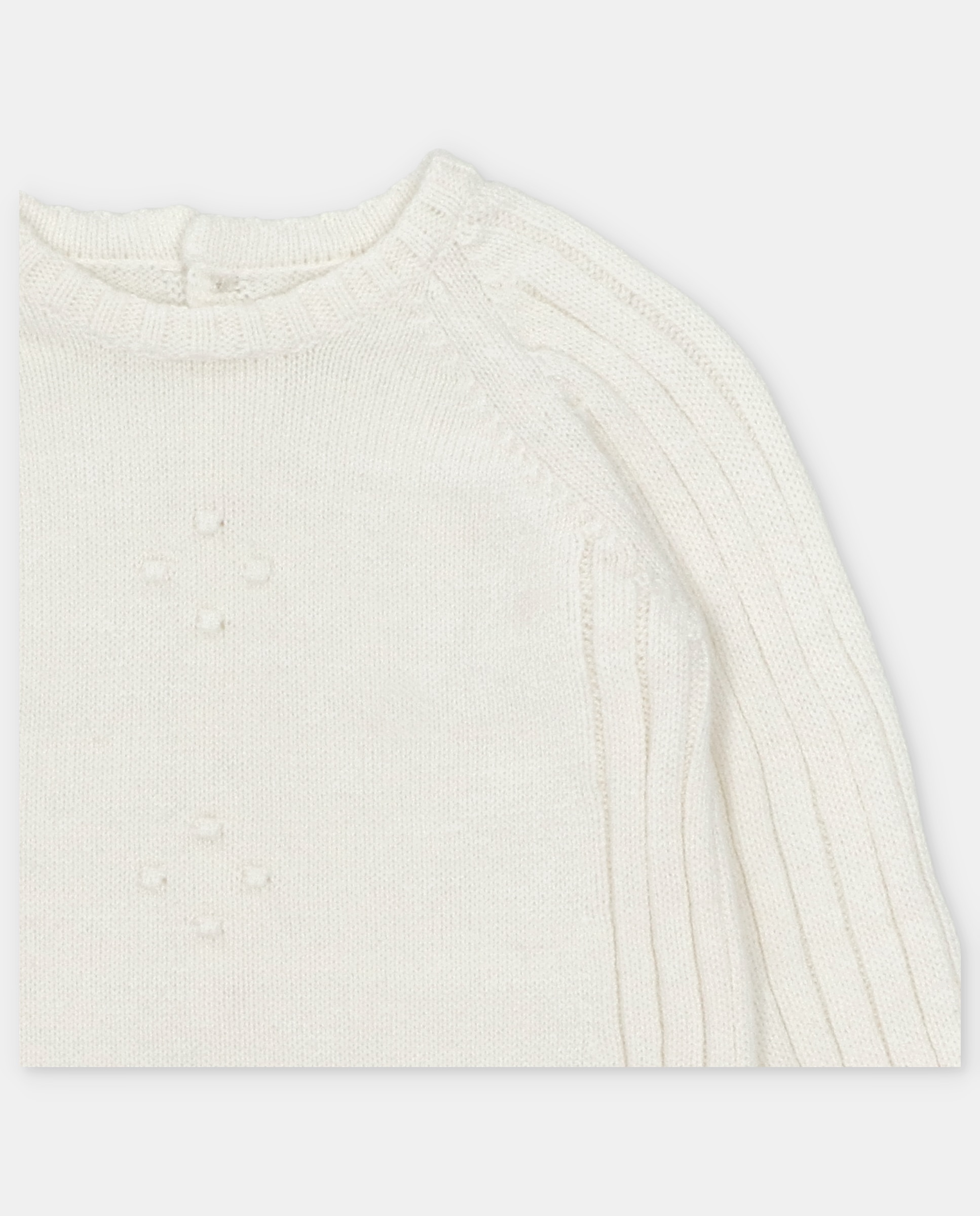 Babygrow para Bebé Comprido sem Pé de Malha Combinado com Detalhes Bodoques Natural-3