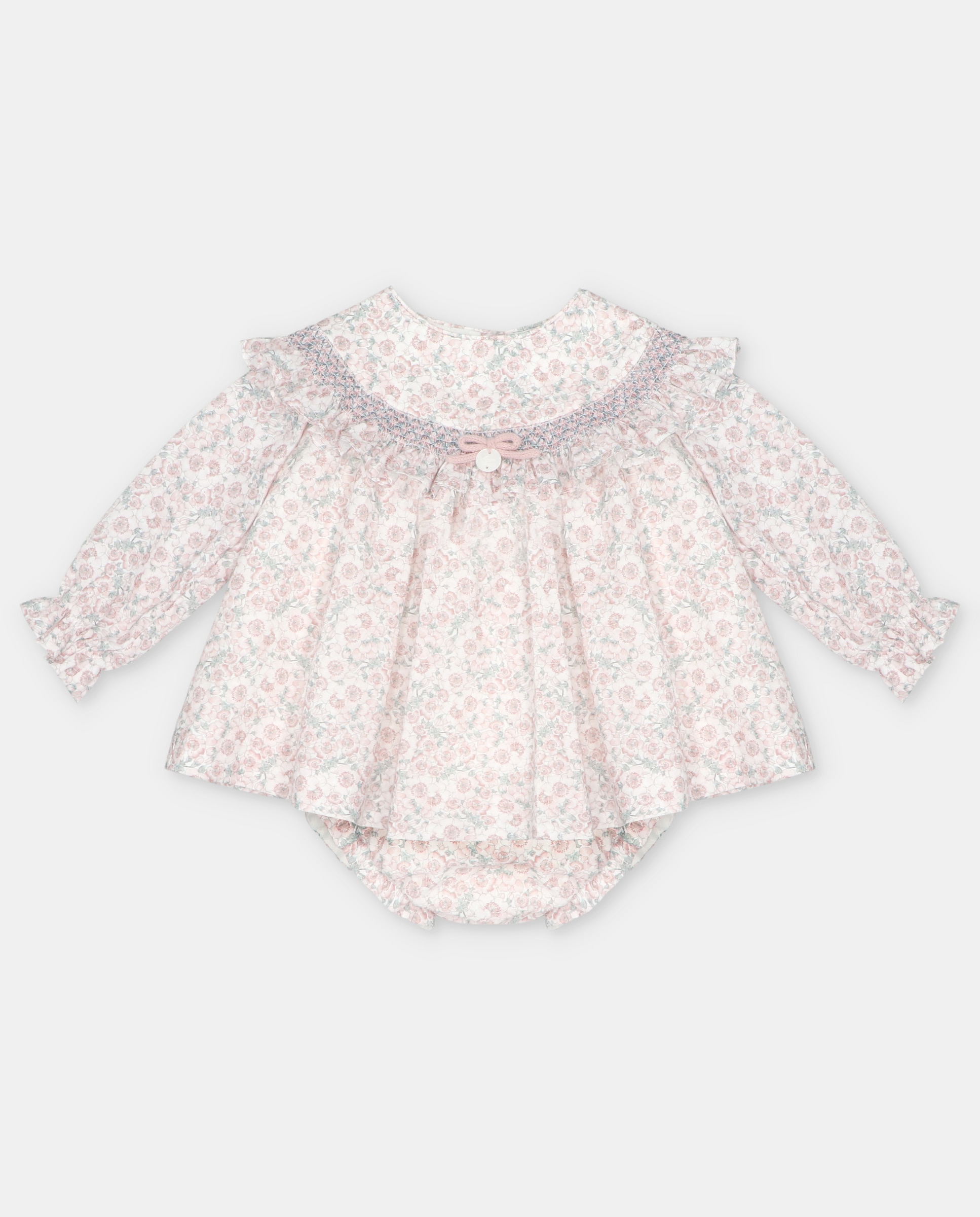 Imagem 0 de Conjunto para Bebé de Vestido e Cobre-fraldas com Microestampado de Fantasia