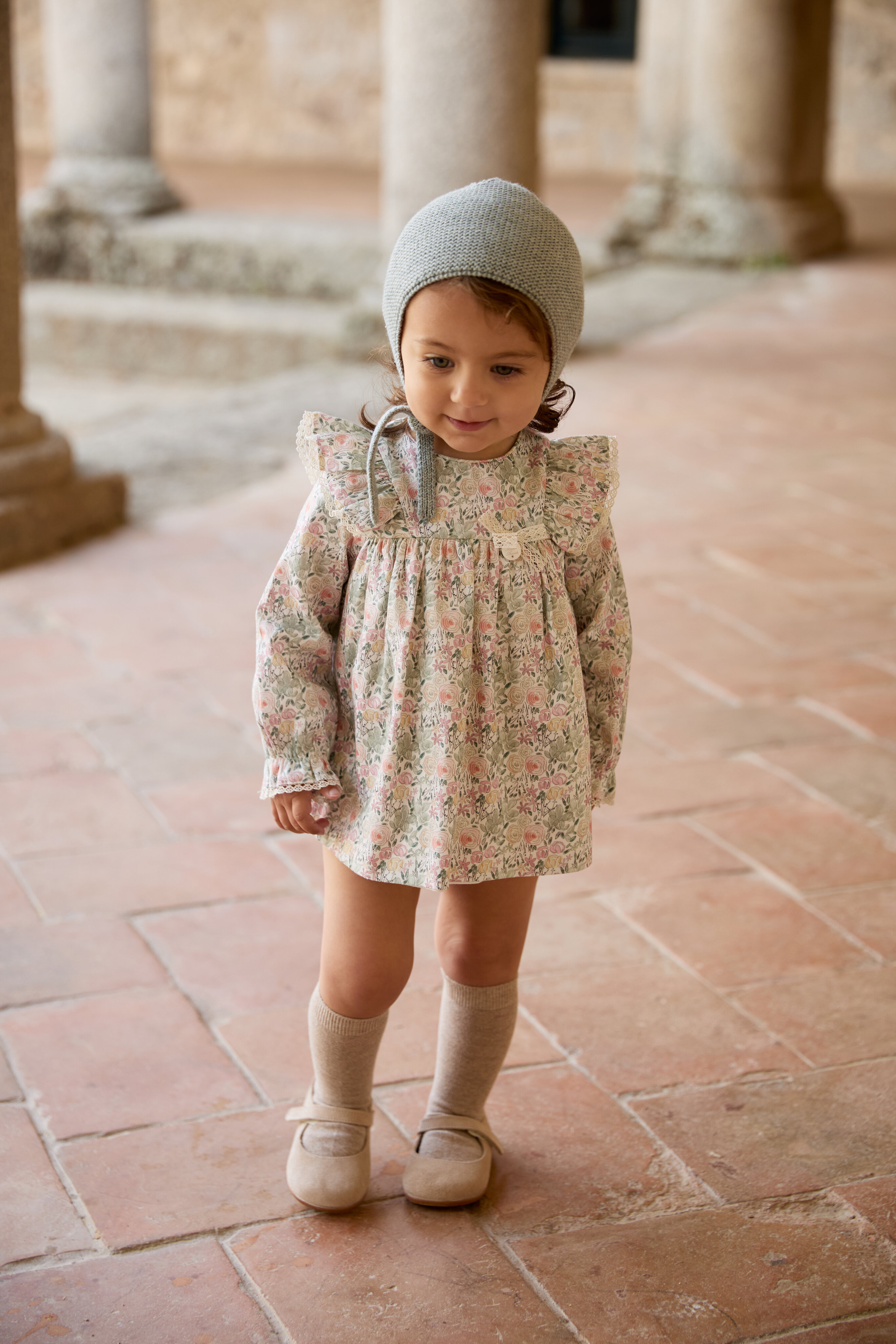 Conjunto para Bebé de Vestido e Tapa Fraldas com Estampado de Fantasia Verde-4