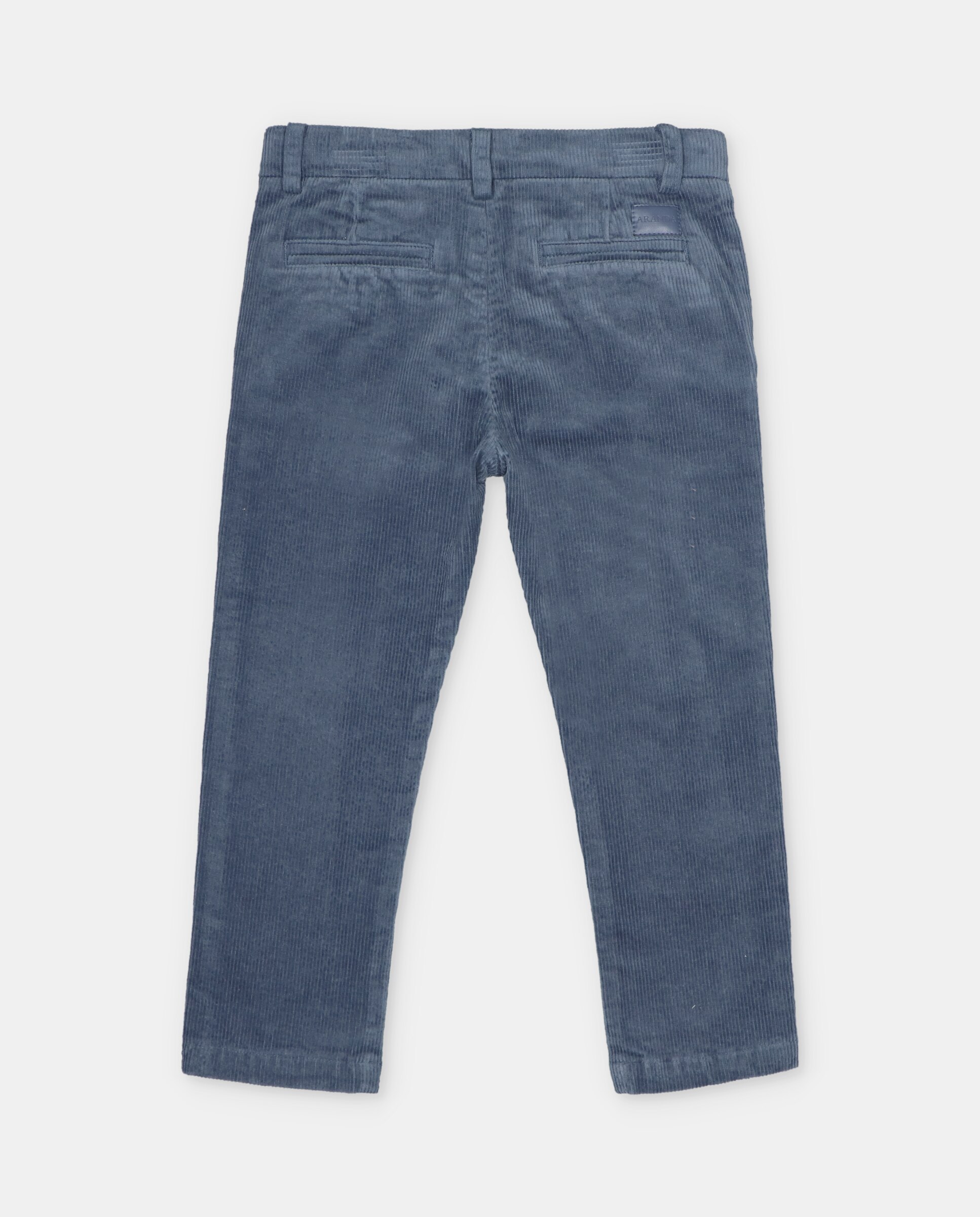 Calças Infantil de Microbombazina com Bolsos Azul-2