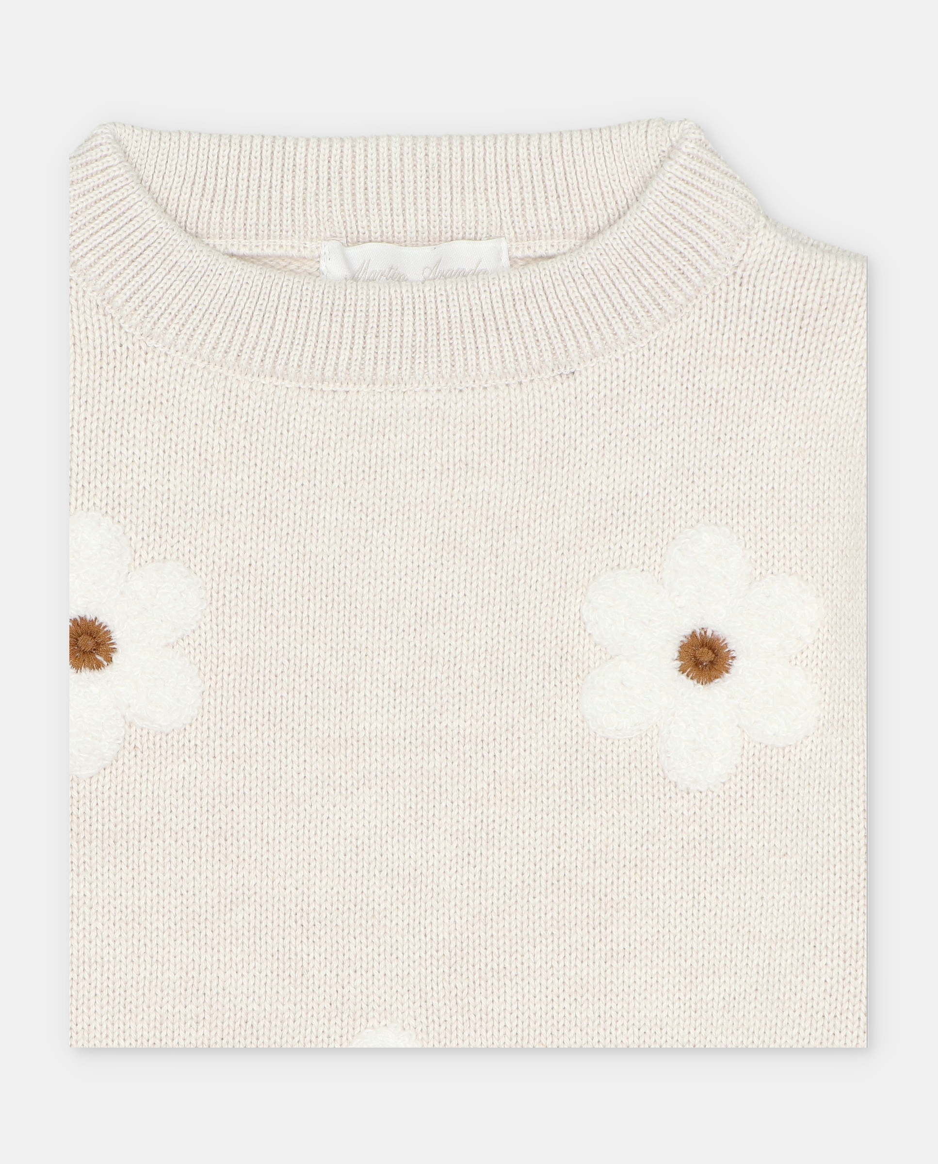 Camisola para Bebé com Desenho Frontal Bege-3