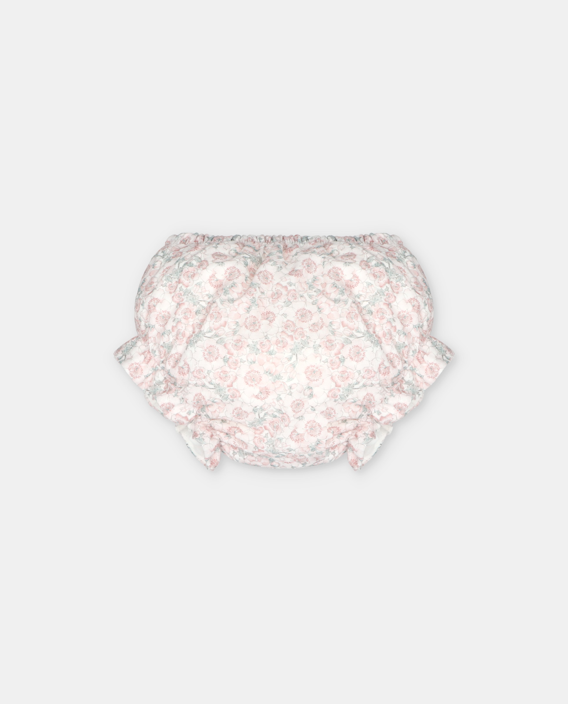 Tapa Fraldas de Algodão com Estampado de Flores para Bebé Rosa-claro-2