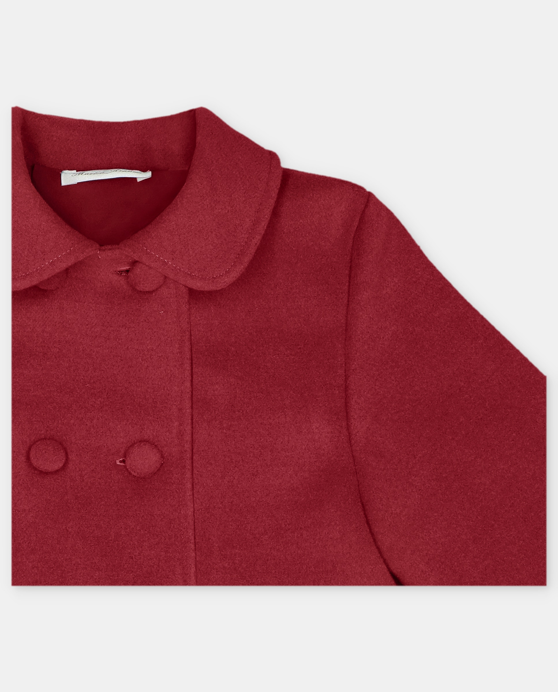 Sobretudo de Pano para Bebé com Gola Bebé Vermelho-3