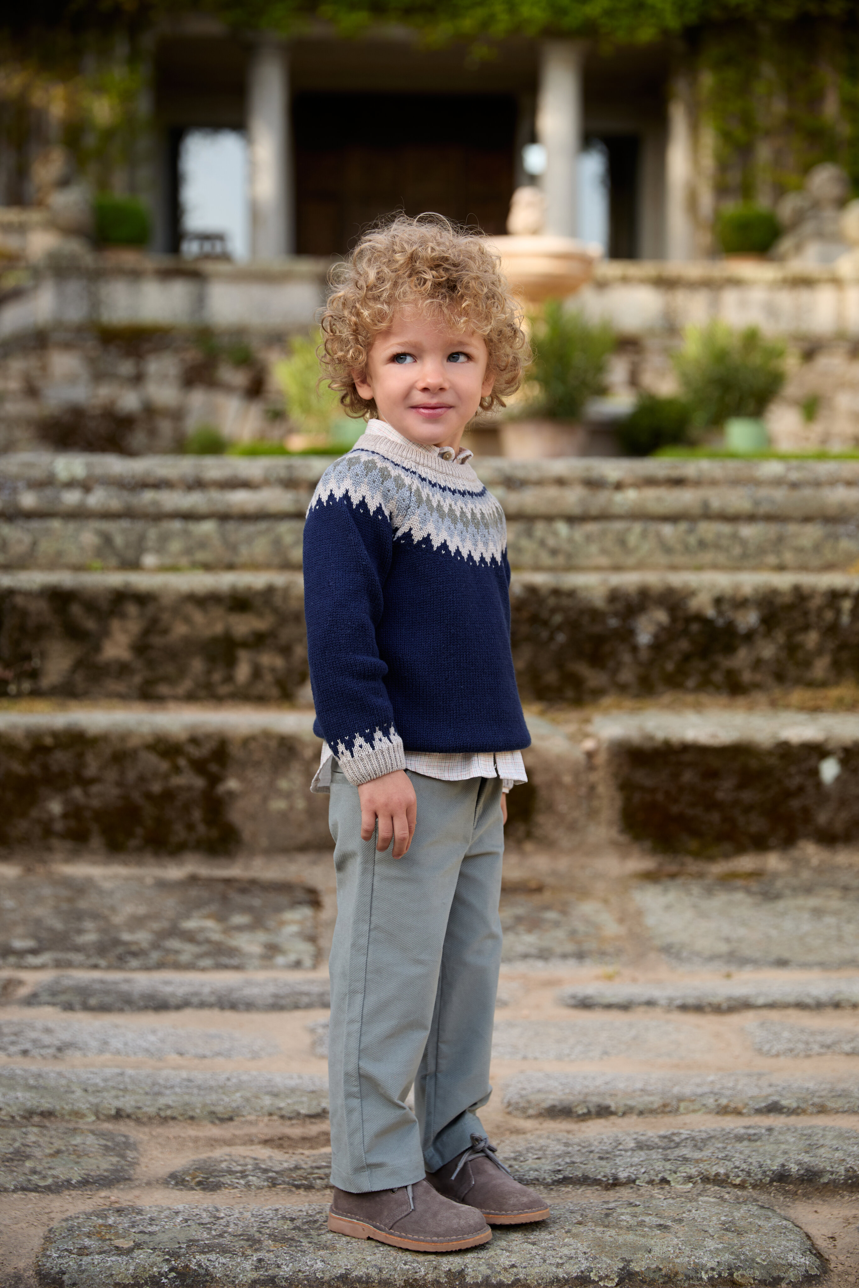 Calças Infantil de Tecido com Bolsos Verde-5