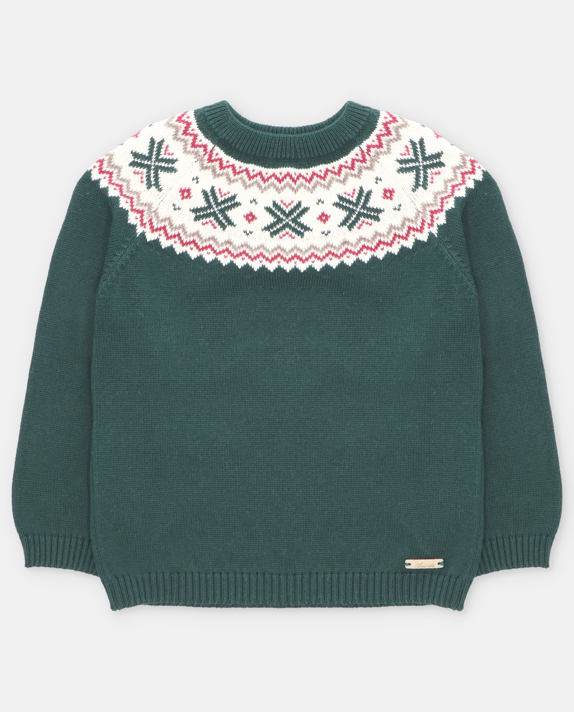 Imagem 0 de Camisola Infantil com Rebordo Decorativo em Contraste