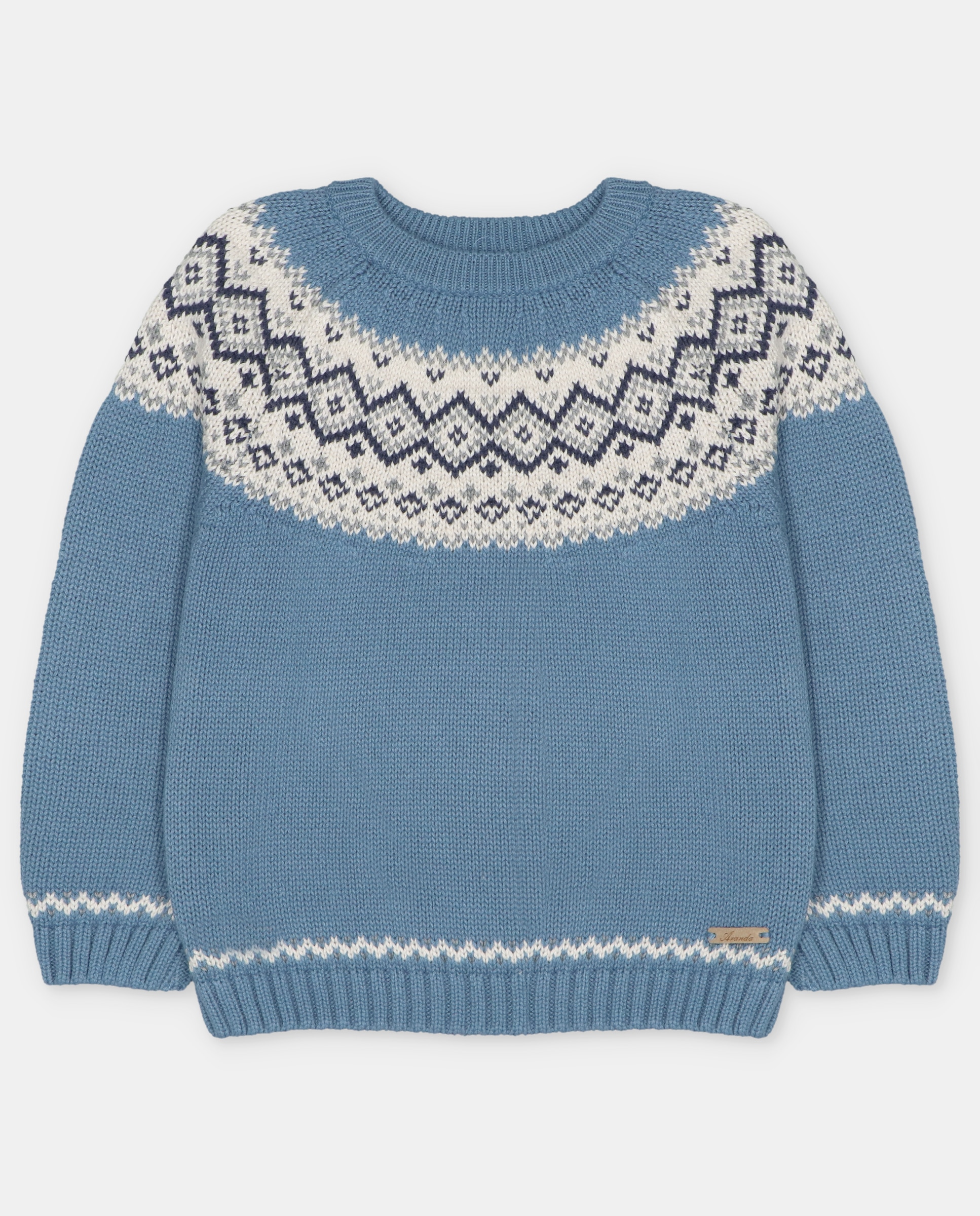 Imagem 0 de Camisola Infantil com Rebordo Decorativo em Contraste