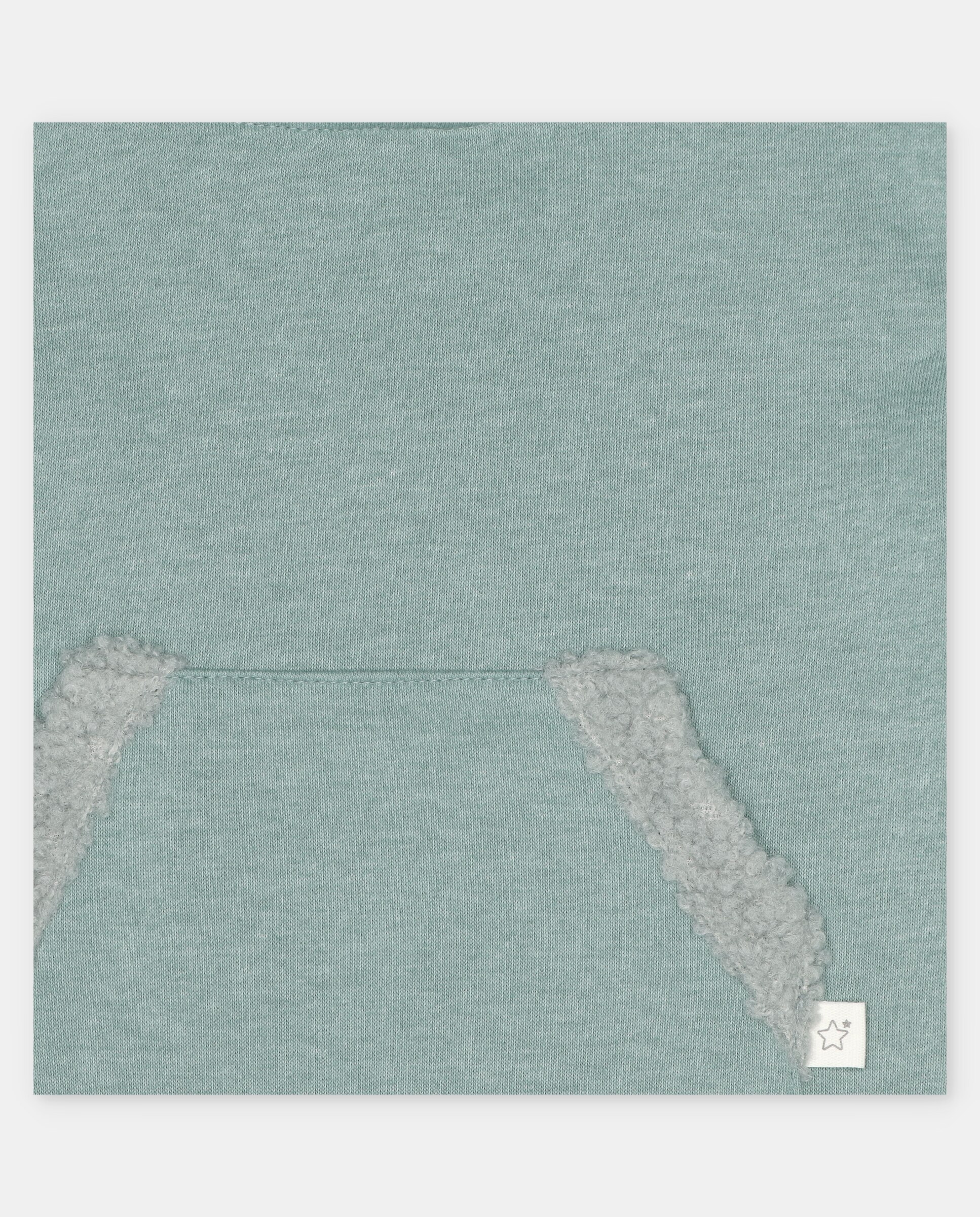 Sweatshirt Infantil com Capuz e Bolso Verde-claro-3