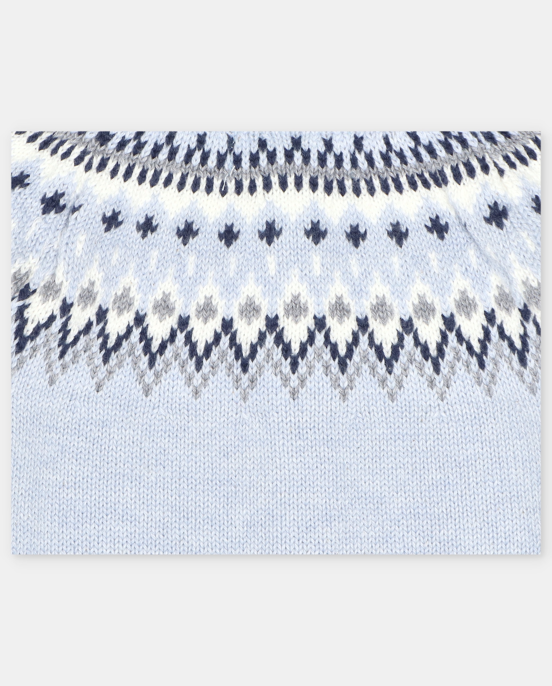 Casaco para Bebé em Tricô com Rebordo Decorativo em Contraste Azul-celeste-3