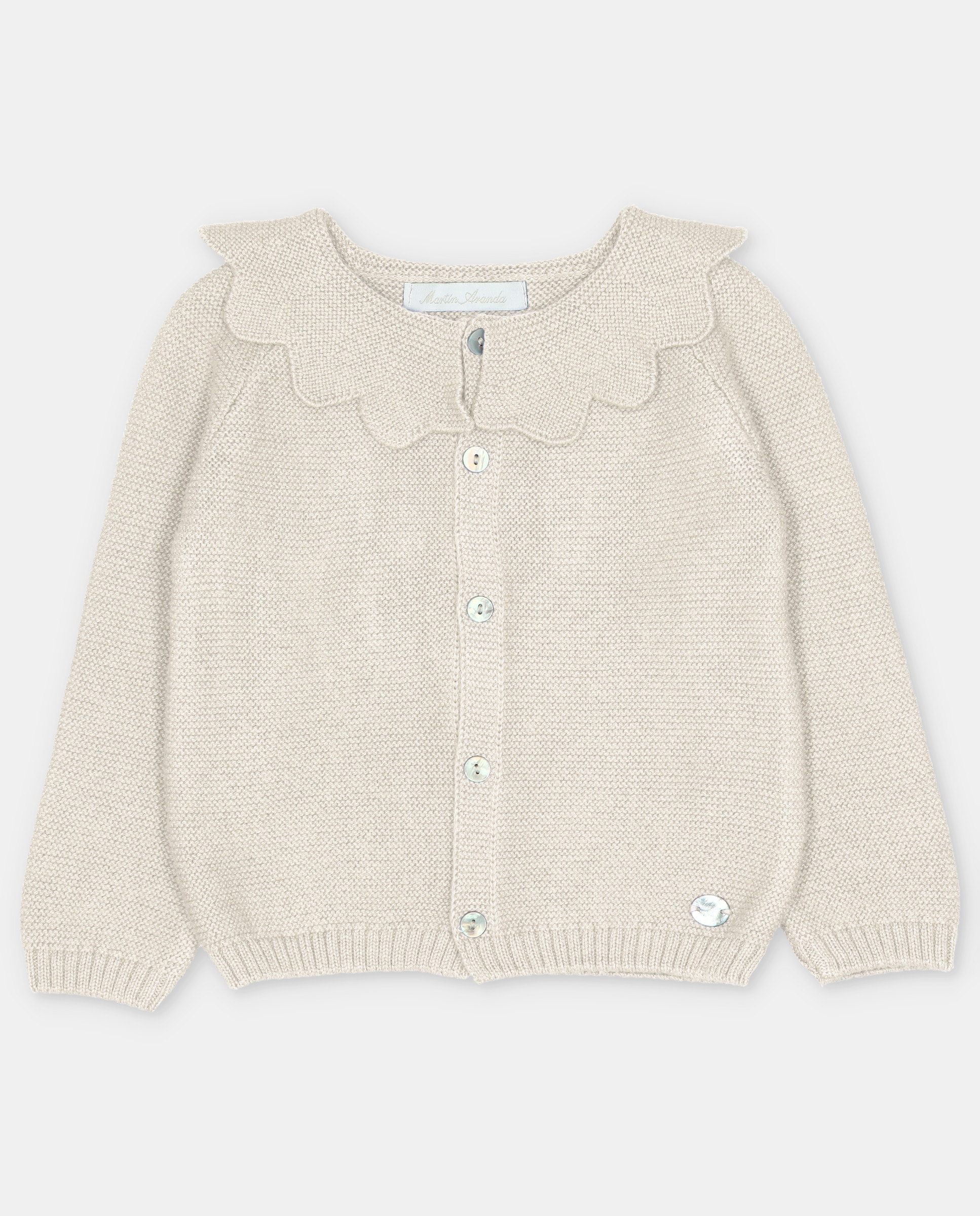 Imagem 0 de Casaco Infantil Tricot com Gola Folho