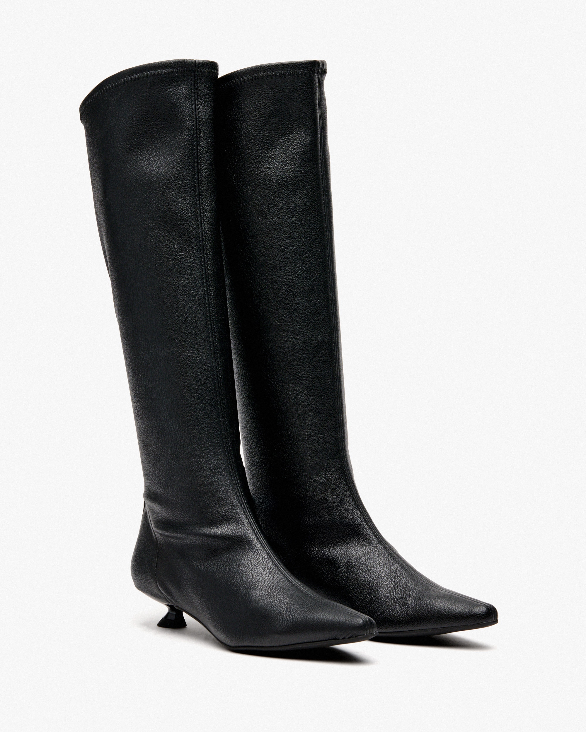 Botas Elásticas com Salto Kitten Preto-2