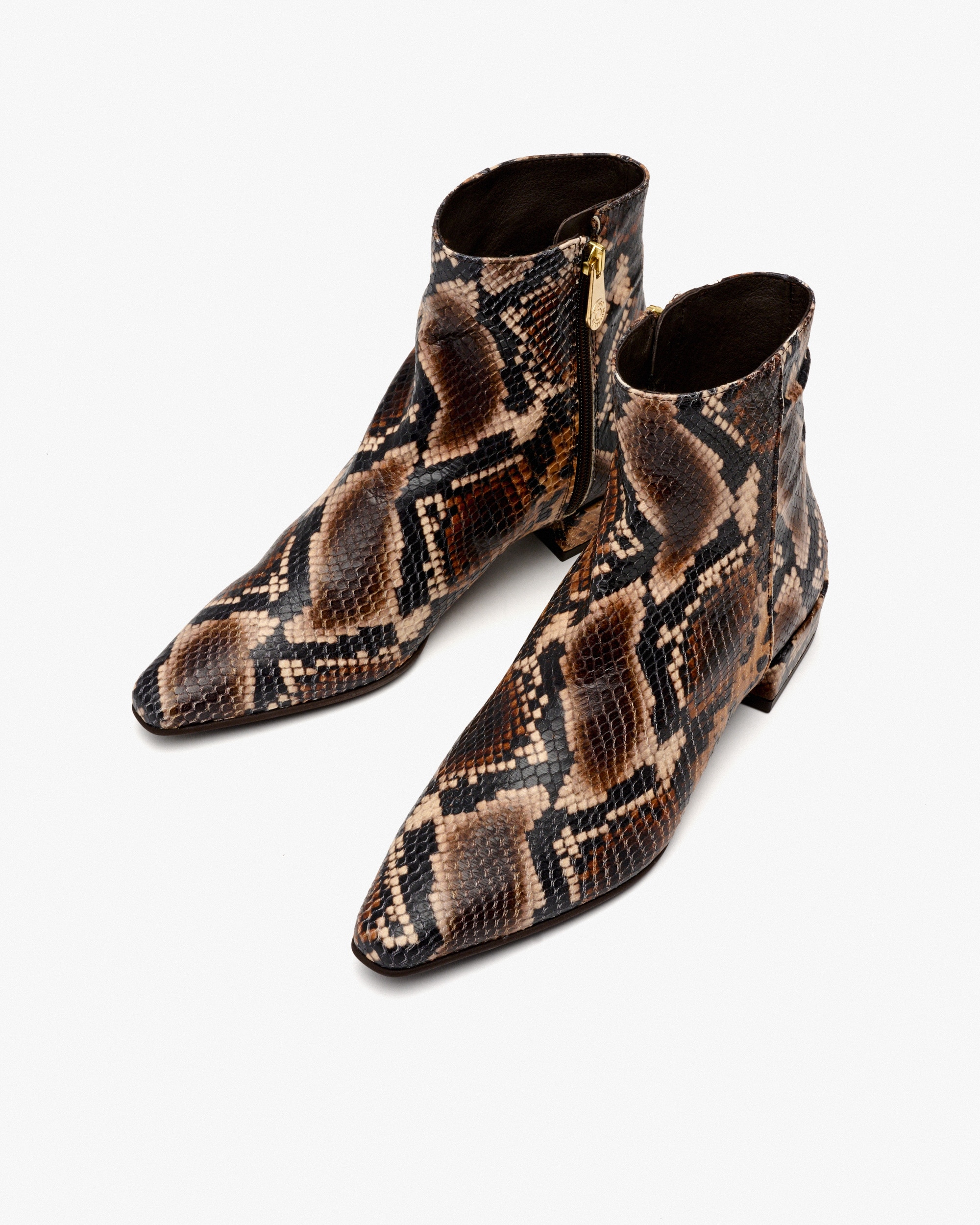 Botins de Salto Estilo Cowboy Multicolor-2