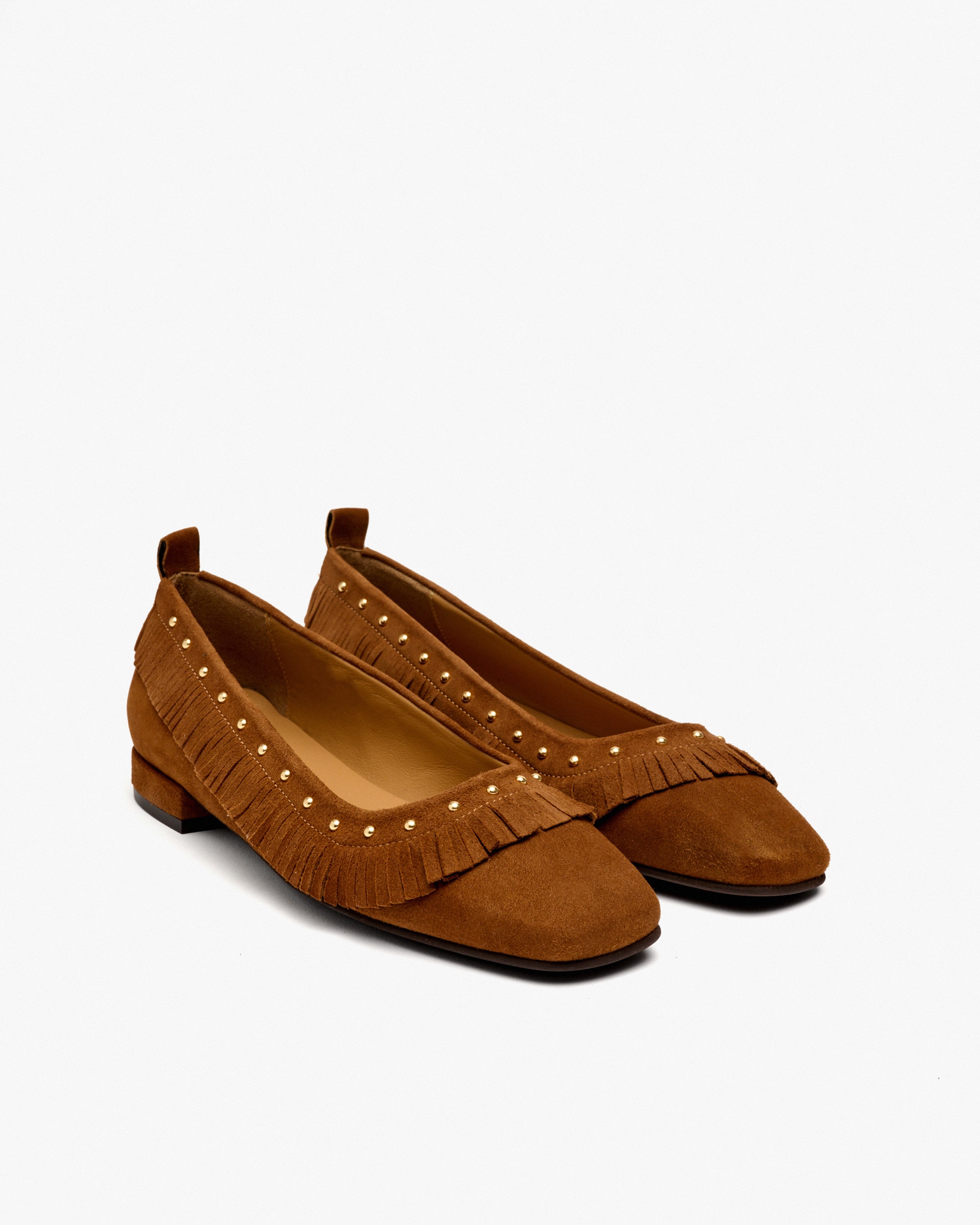 Sabrinas com Franjas e Tachas Castanho-2
