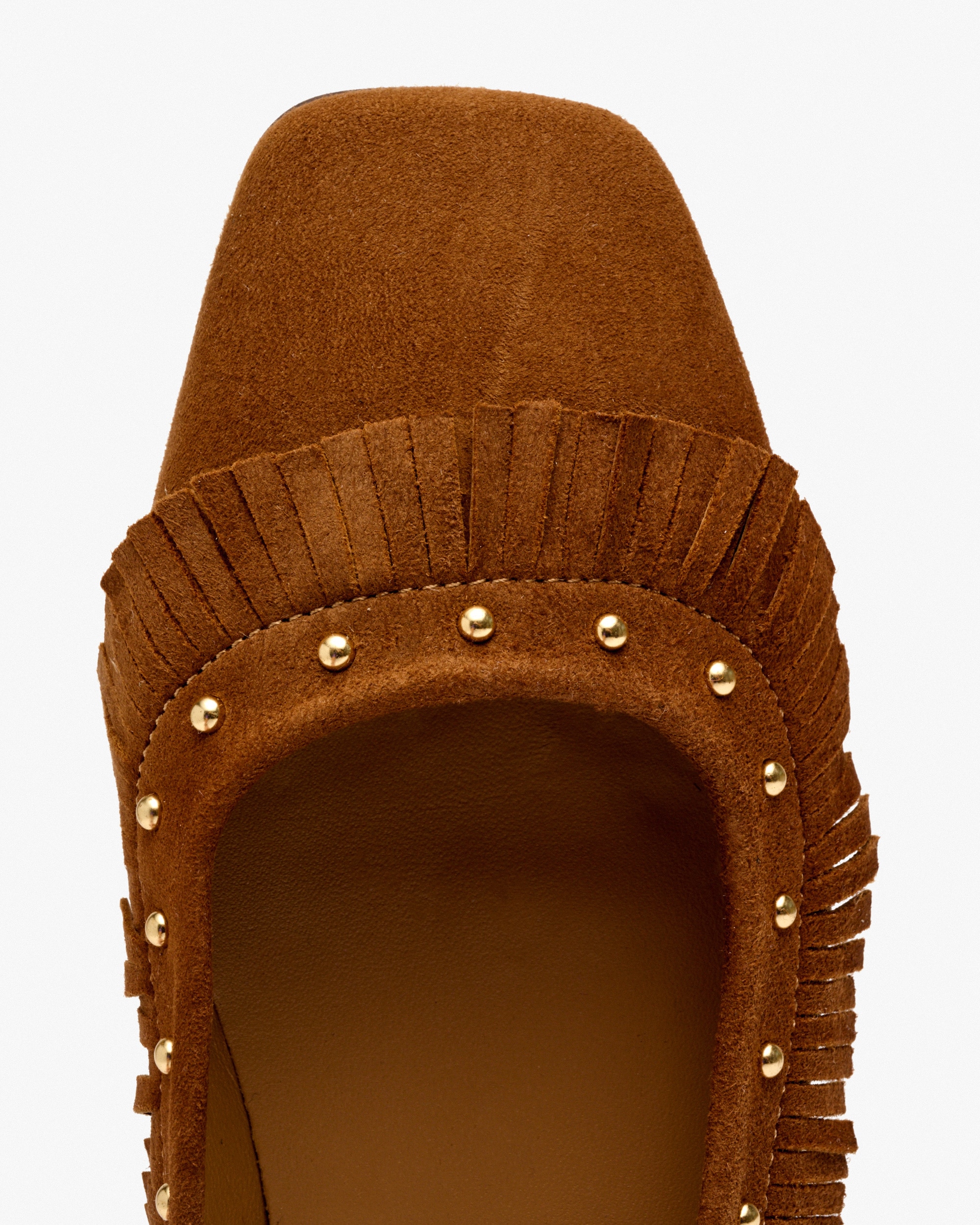 Sabrinas com Franjas e Tachas Castanho-3